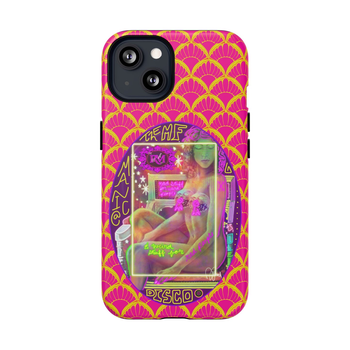 MANIC & DISCO NEON PRINT: Magnetic Tough Phone Case