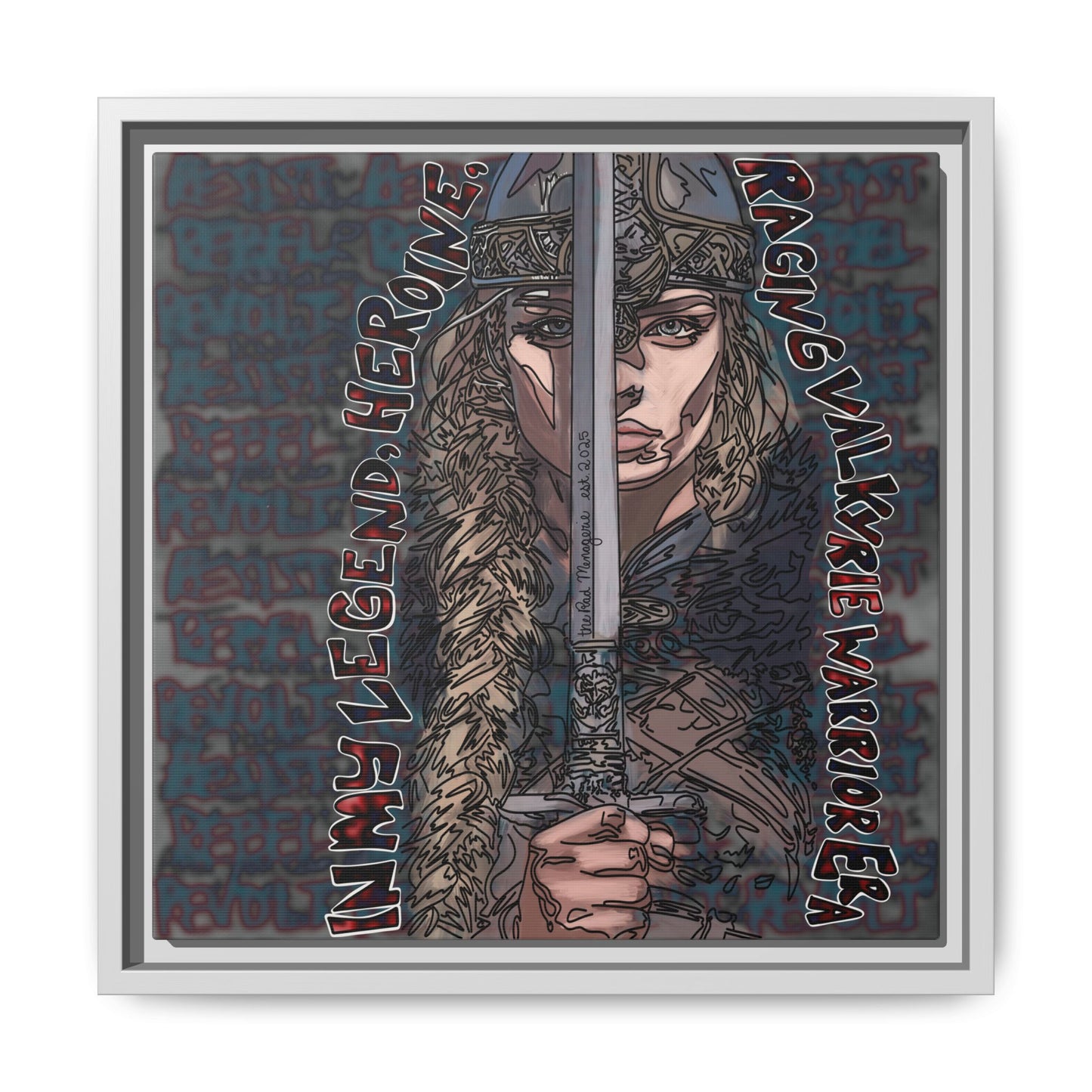VALKYRIE ERA: Framed Matte Canvas Print