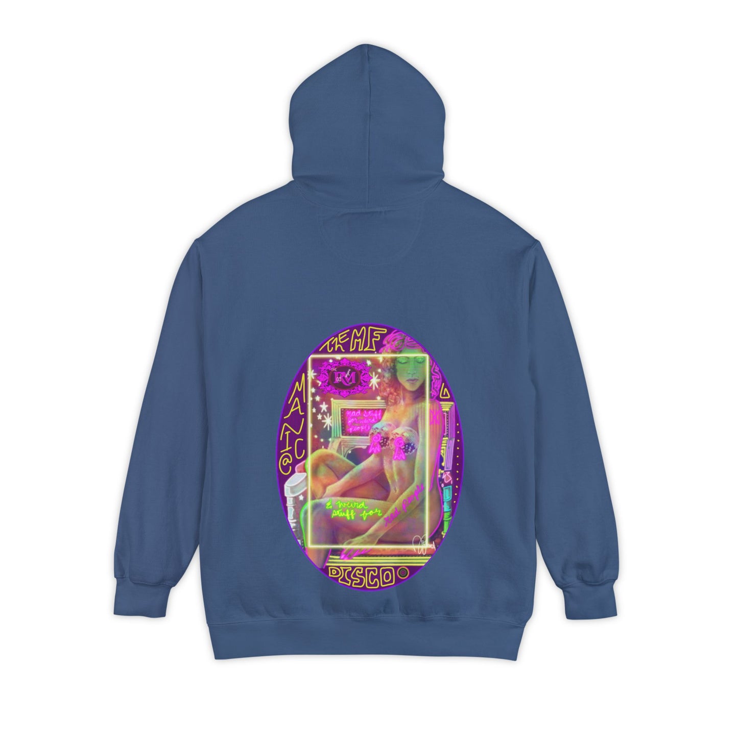 MANIC & DISCO LOGO: Garment-Dyed Unisex Hoodie
