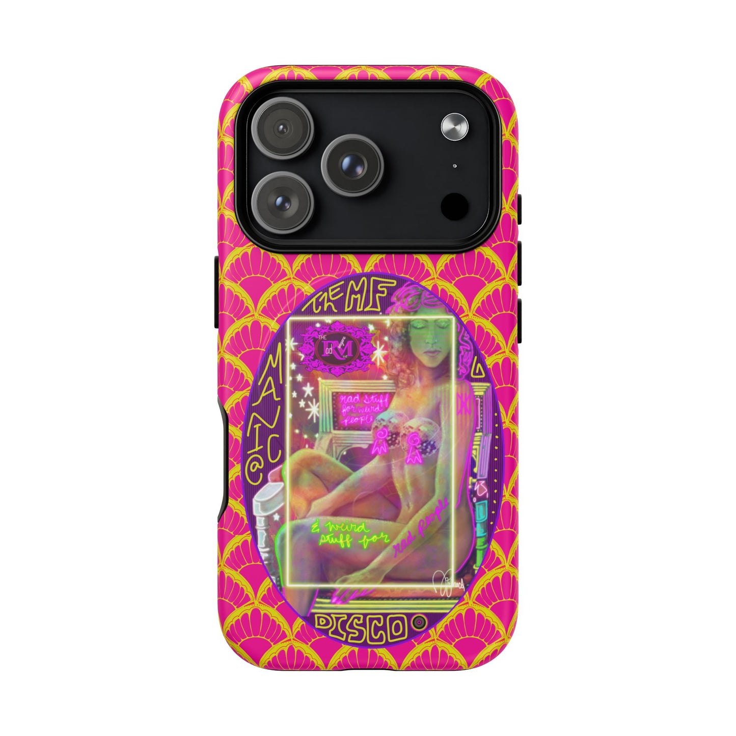 MANIC & DISCO NEON PRINT: Magnetic Tough Phone Case