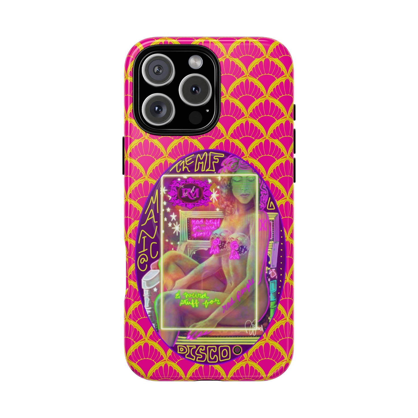 MANIC & DISCO NEON PRINT: Magnetic Tough Phone Case
