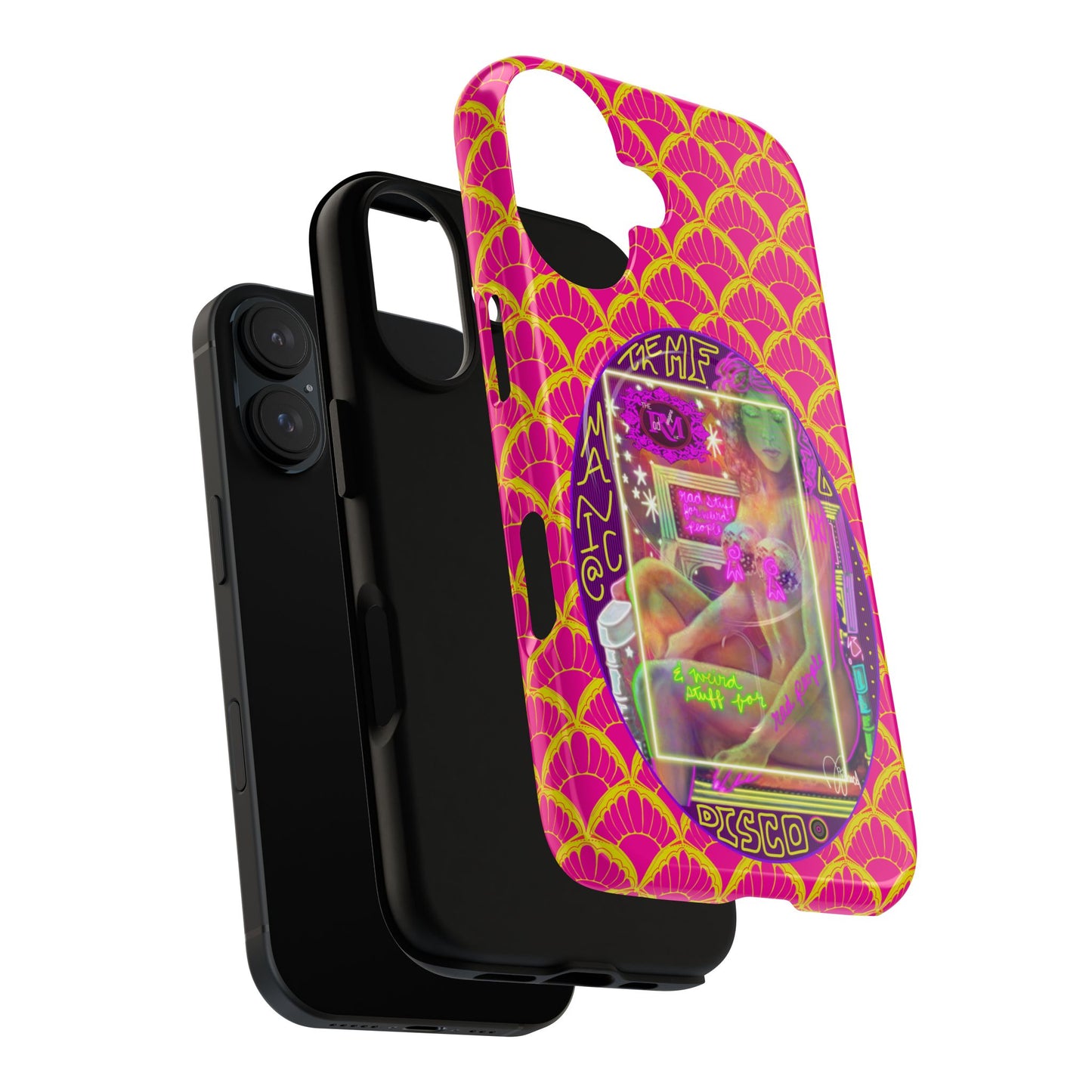 MANIC & DISCO NEON PRINT: Magnetic Tough Phone Case