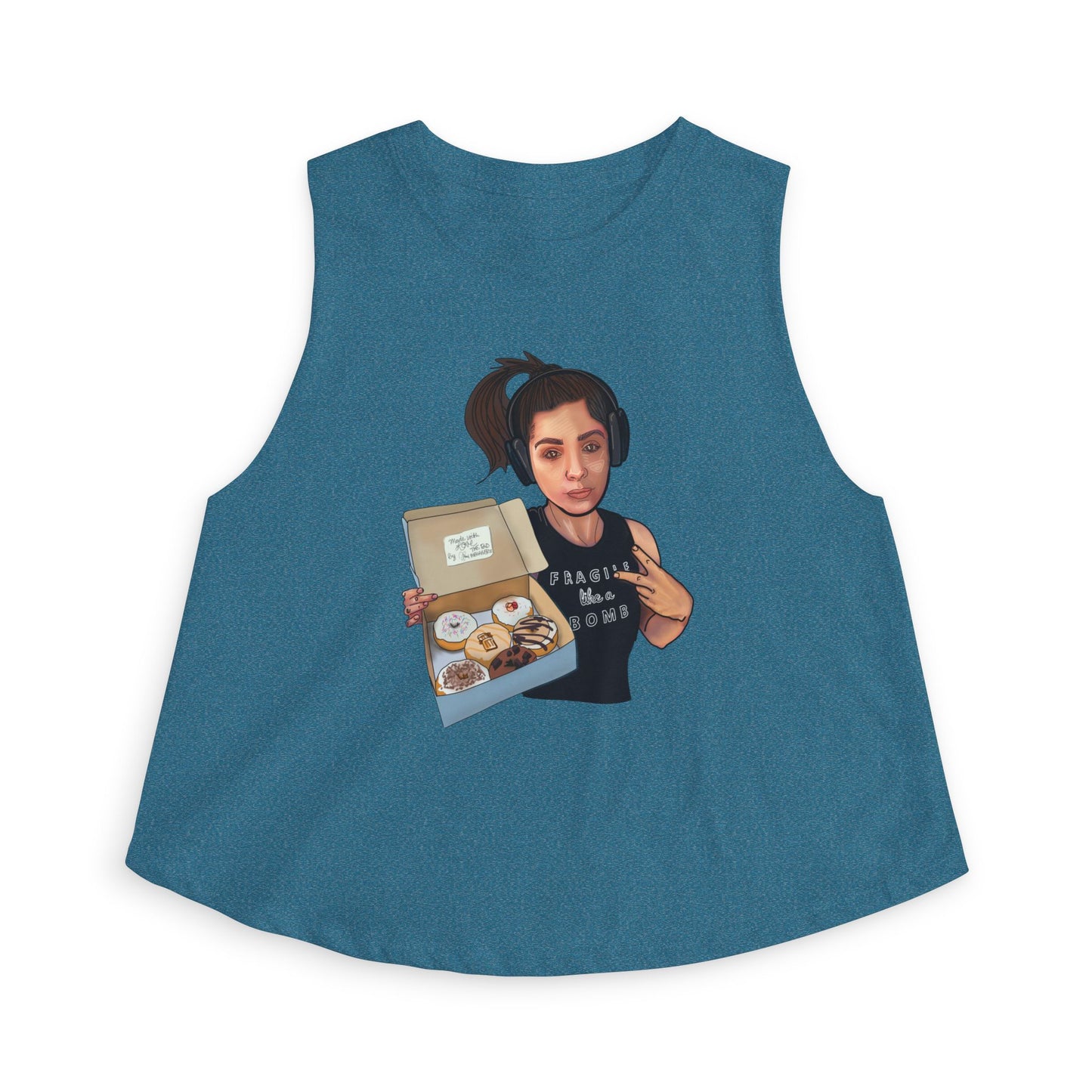 DONUTS: Crop Top Muscle Tank