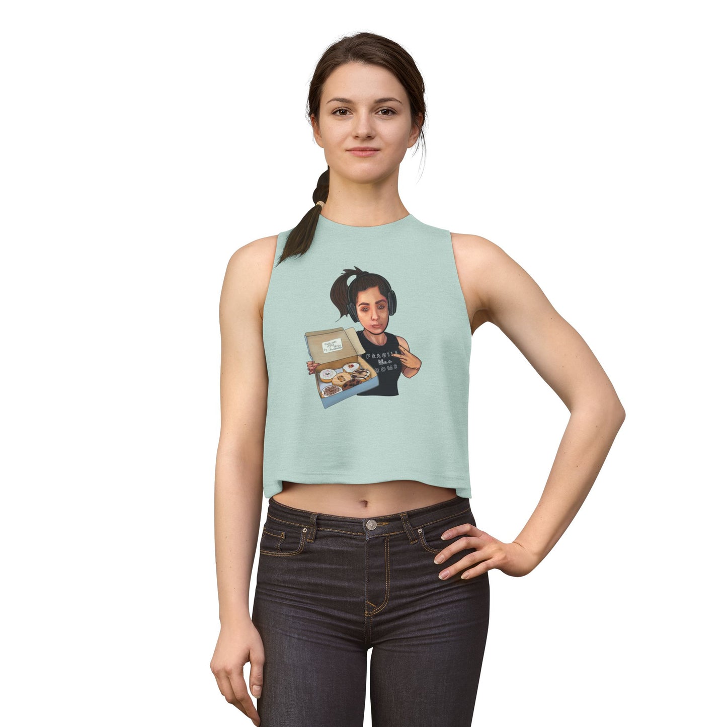 DONUTS: Crop Top Muscle Tank