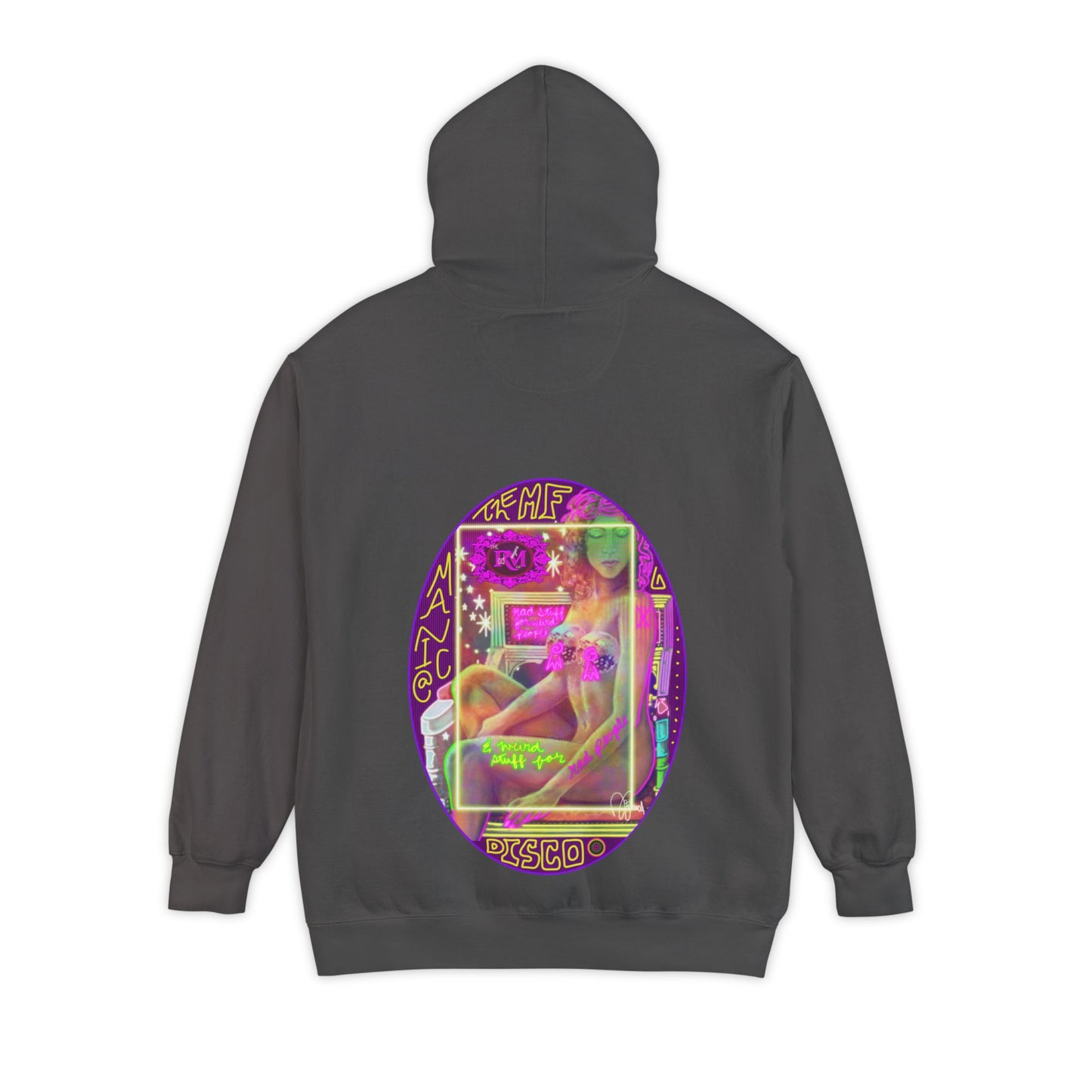 MANIC & DISCO LOGO: Garment-Dyed Unisex Hoodie