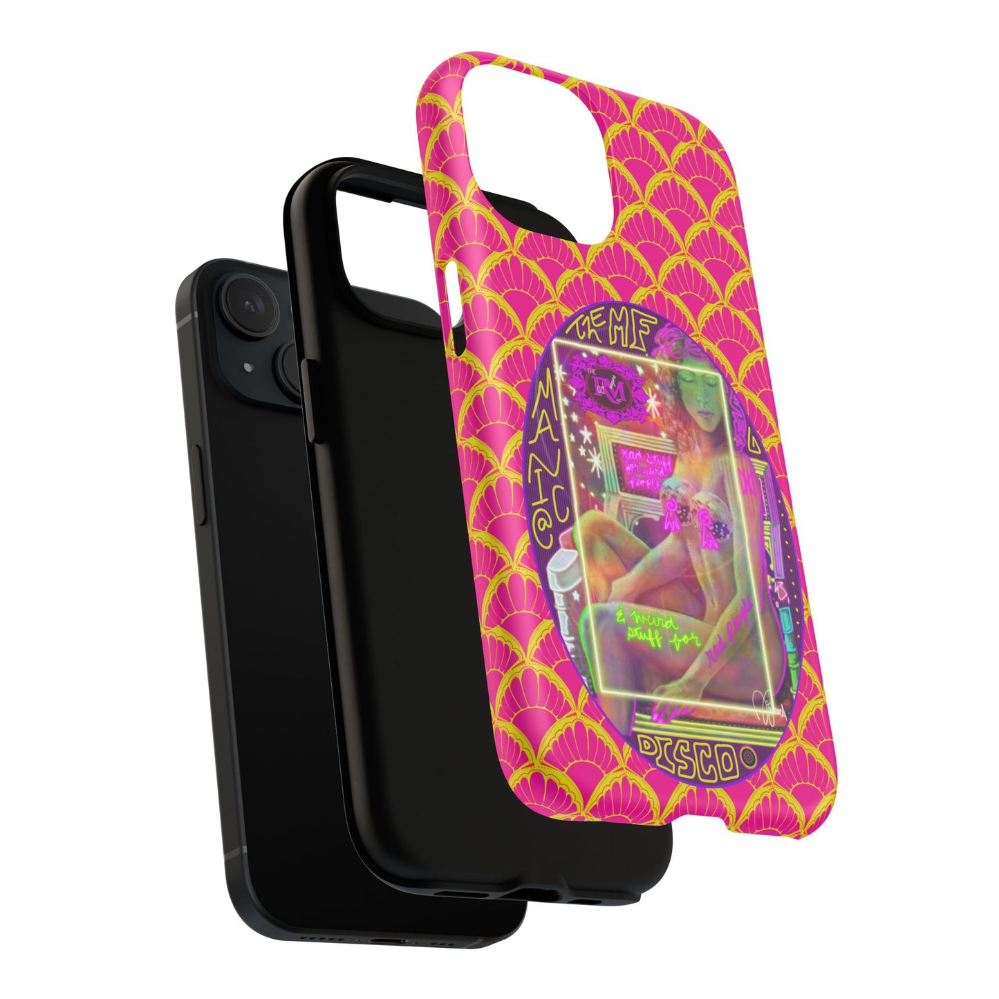 MANIC & DISCO NEON PRINT: Magnetic Tough Phone Case