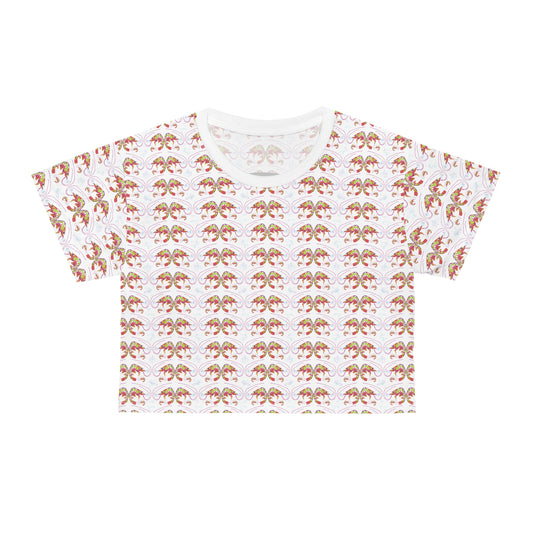 SHRIMP PRINT: Crop Tee