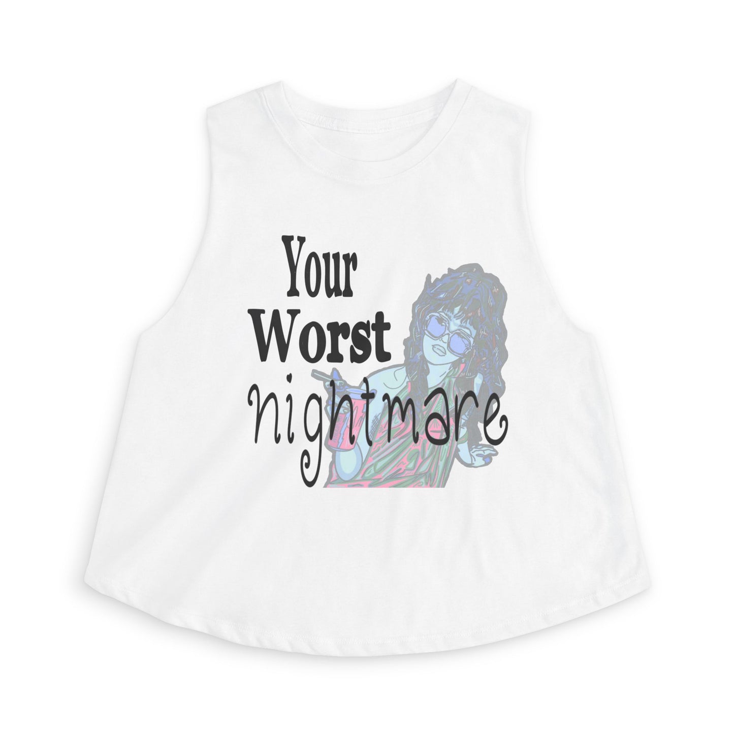 NIGHTMARE: Crop Top Muscle Tank