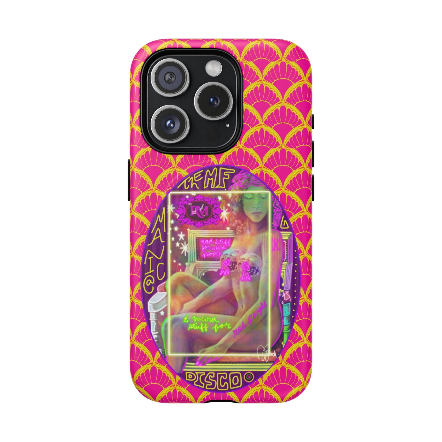MANIC & DISCO NEON PRINT: Magnetic Tough Phone Case