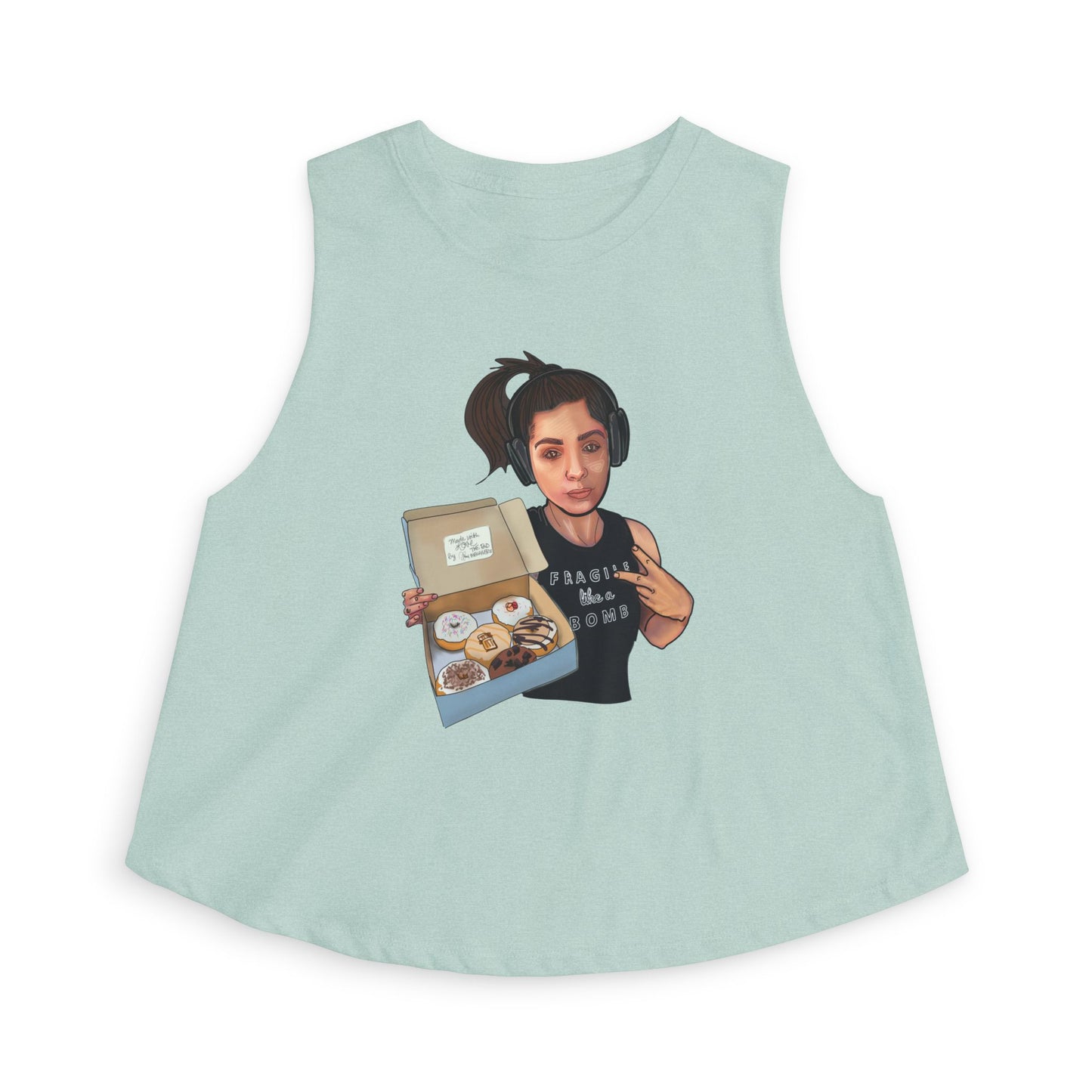 DONUTS: Crop Top Muscle Tank