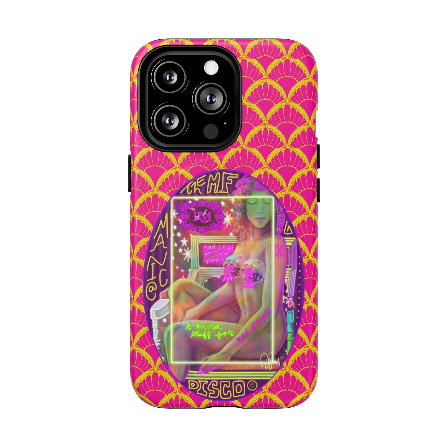 MANIC & DISCO NEON PRINT: Magnetic Tough Phone Case