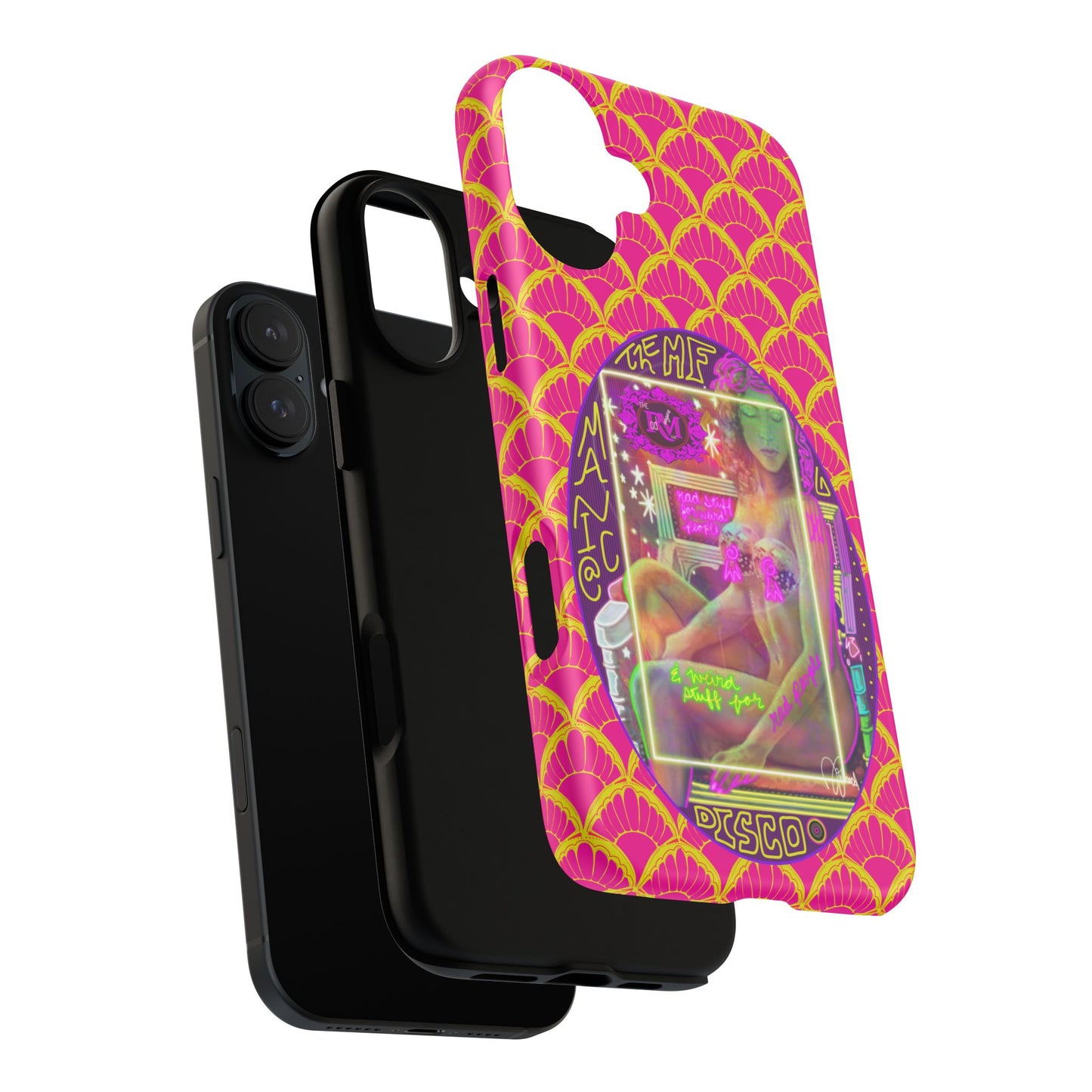 MANIC & DISCO NEON PRINT: Magnetic Tough Phone Case