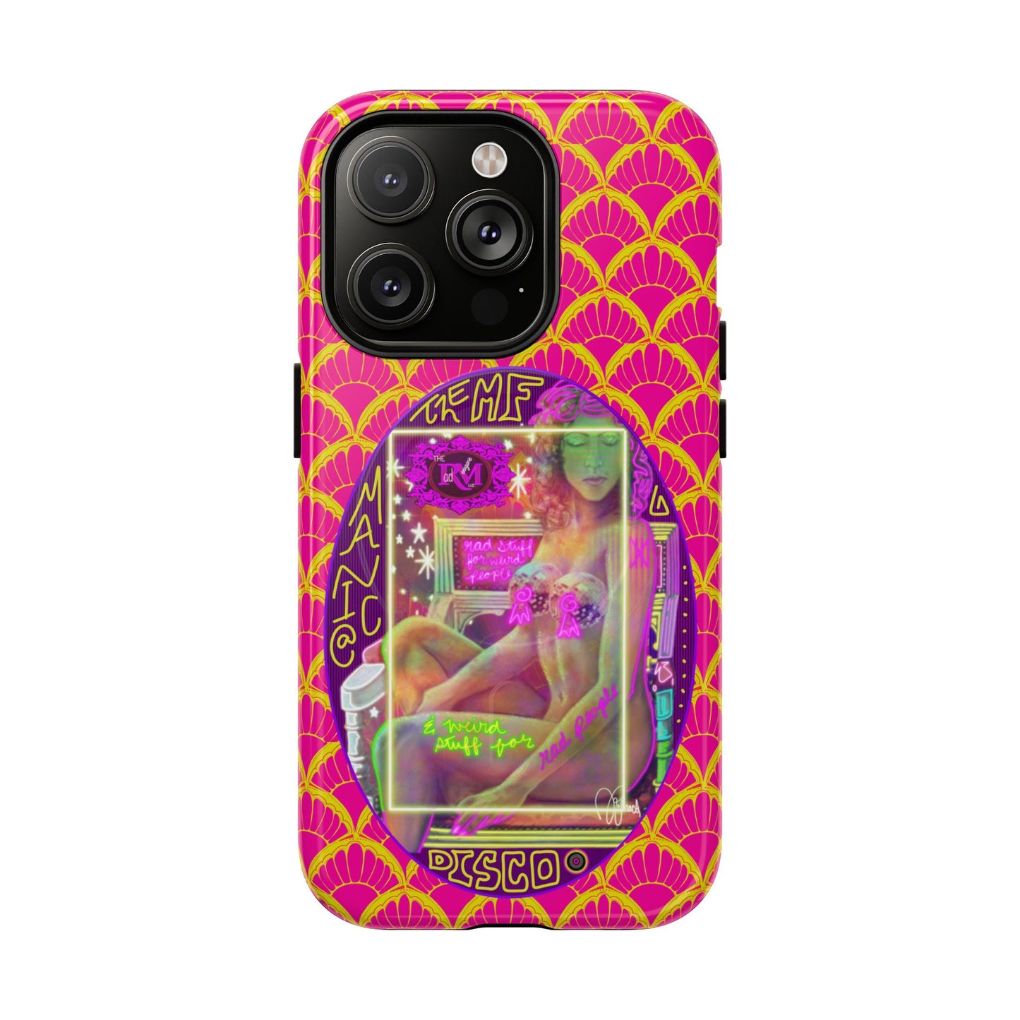 MANIC & DISCO NEON PRINT: Magnetic Tough Phone Case