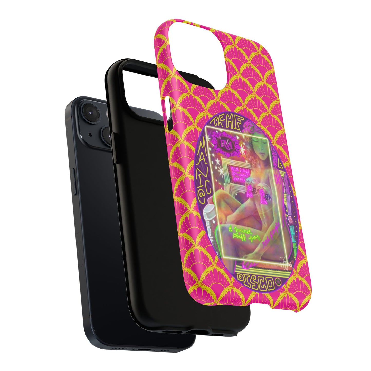 MANIC & DISCO NEON PRINT: Magnetic Tough Phone Case