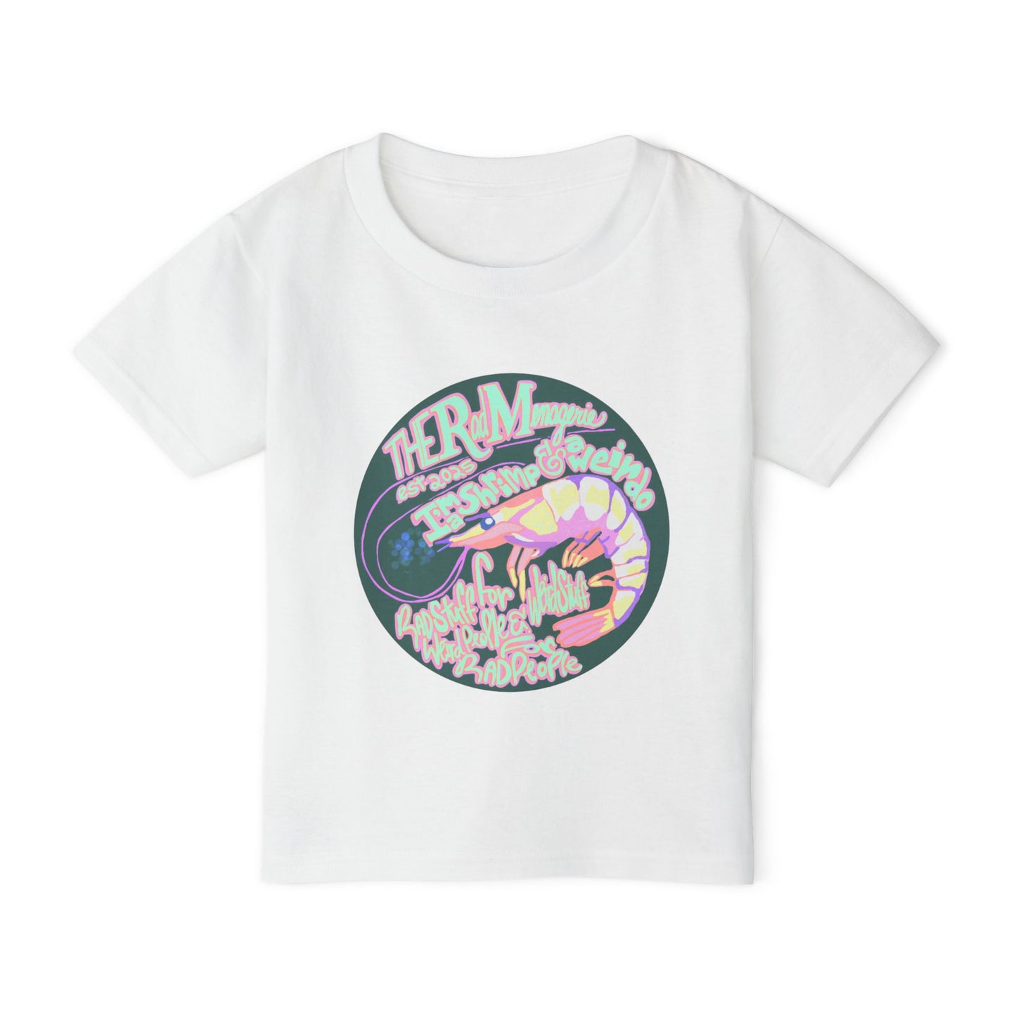 Colorful Shrimp Toddler T-shirt - Cute Marine Art Shirt, Kid's Summer Outfit, Gift for Ocean Lovers, Beach Day Apparel