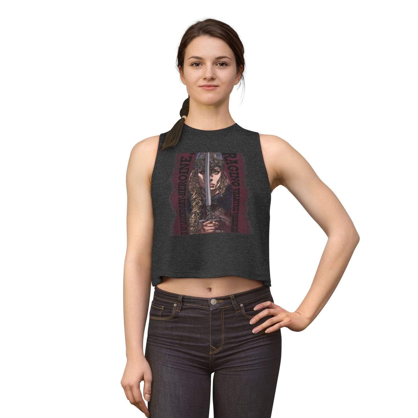 VALKYRIE: Crop Top Muscle Tank