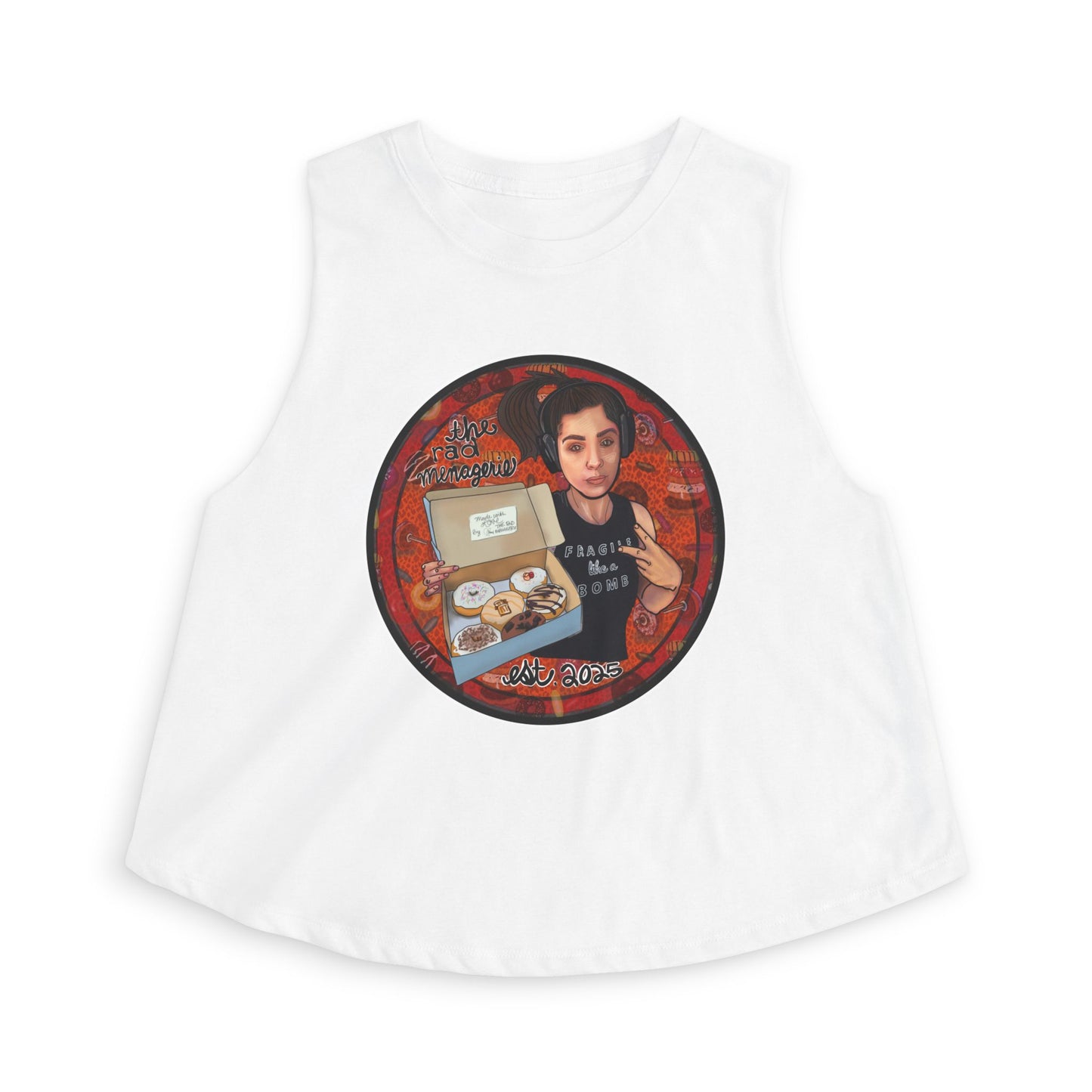 DONUTS: Crop Top Muscle Tank