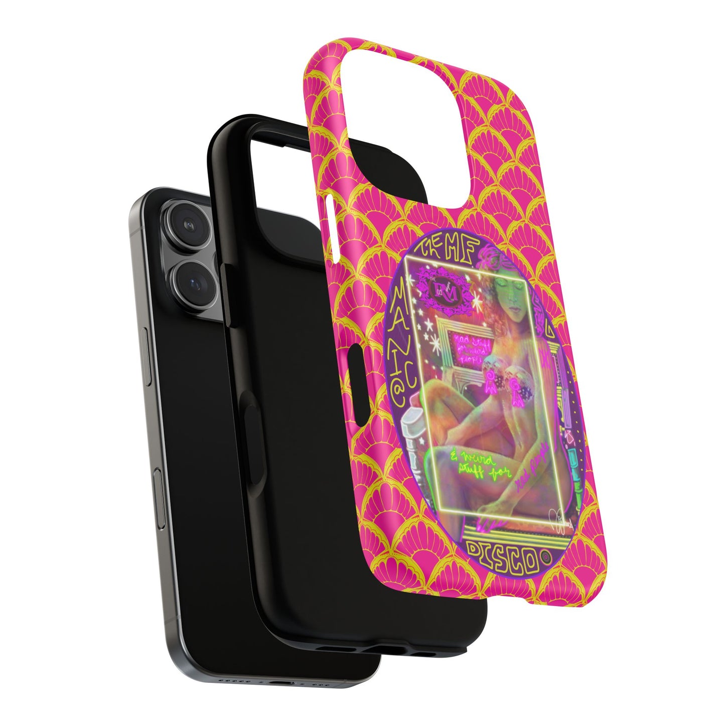 MANIC & DISCO NEON PRINT: Magnetic Tough Phone Case