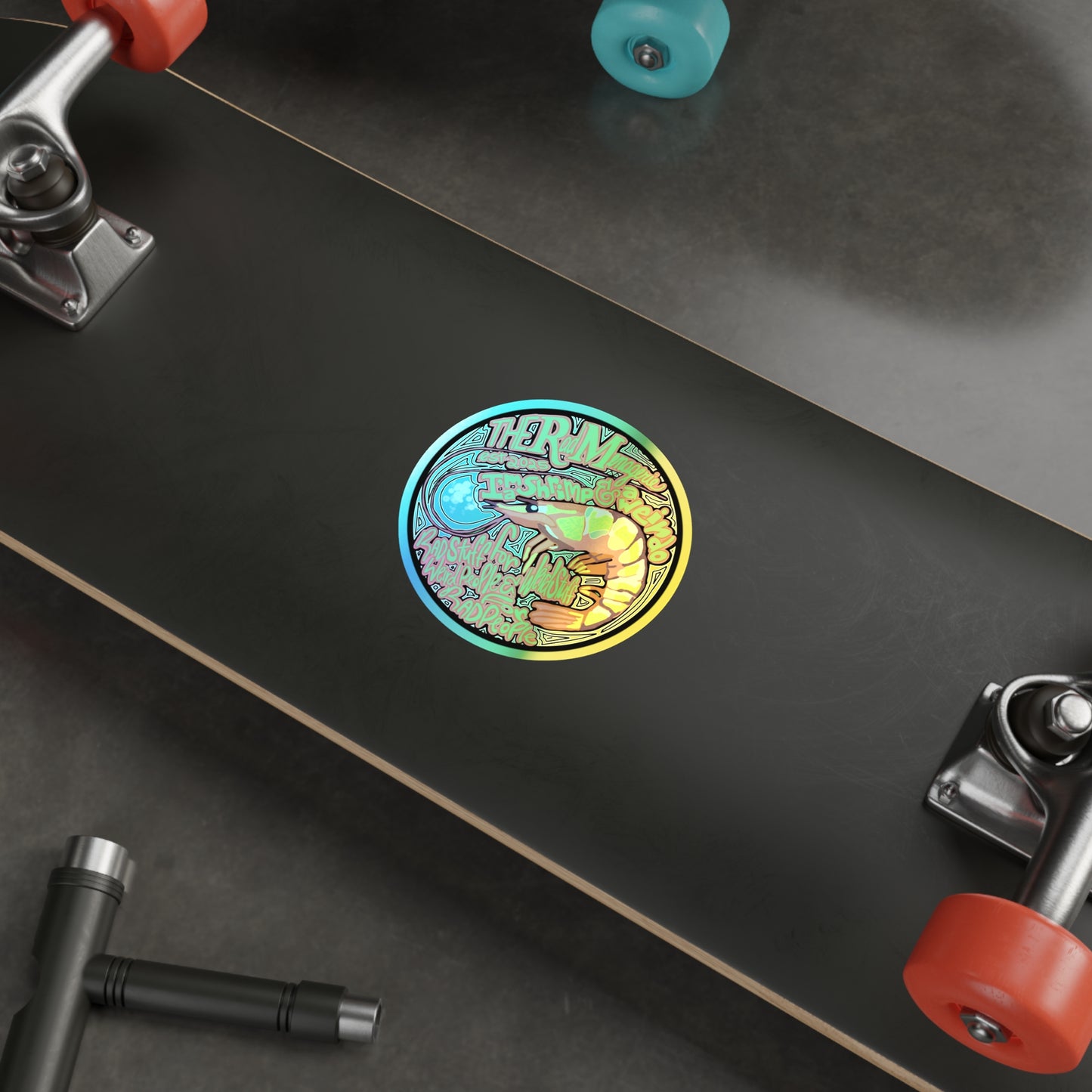 SHRIMP & WEIRDO: Holographic Die-Cut Sticker