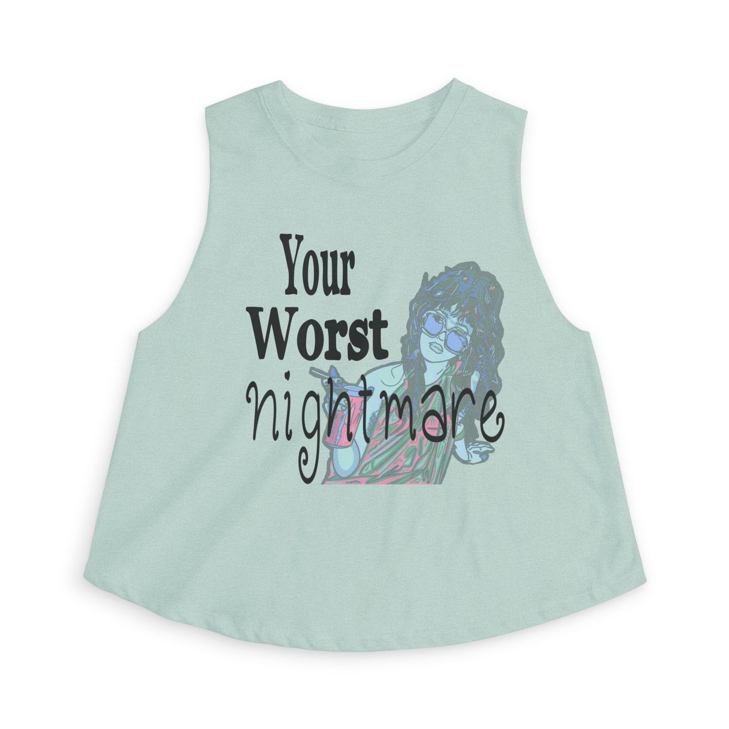 NIGHTMARE: Crop Top Muscle Tank