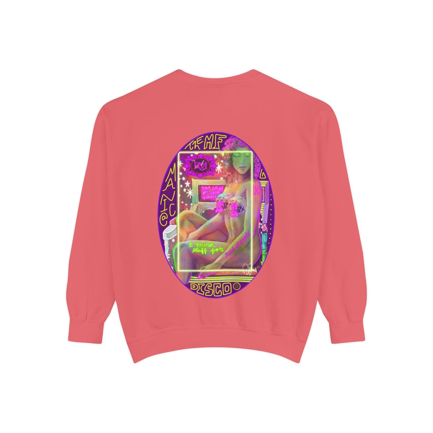 MANIC & DISCO LOGO: Unisex Garment-Dyed Sweatshirt