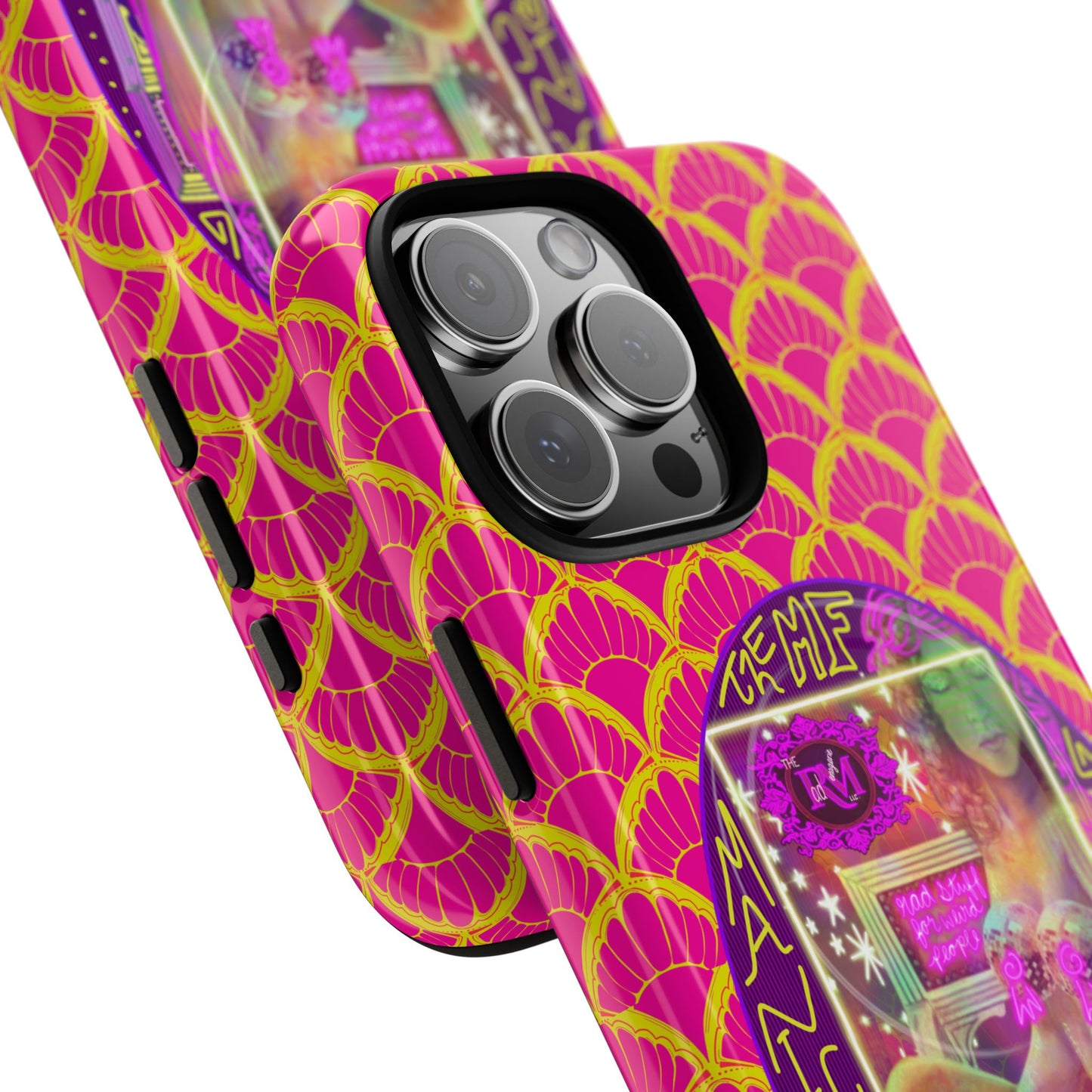 MANIC & DISCO NEON PRINT: Magnetic Tough Phone Case