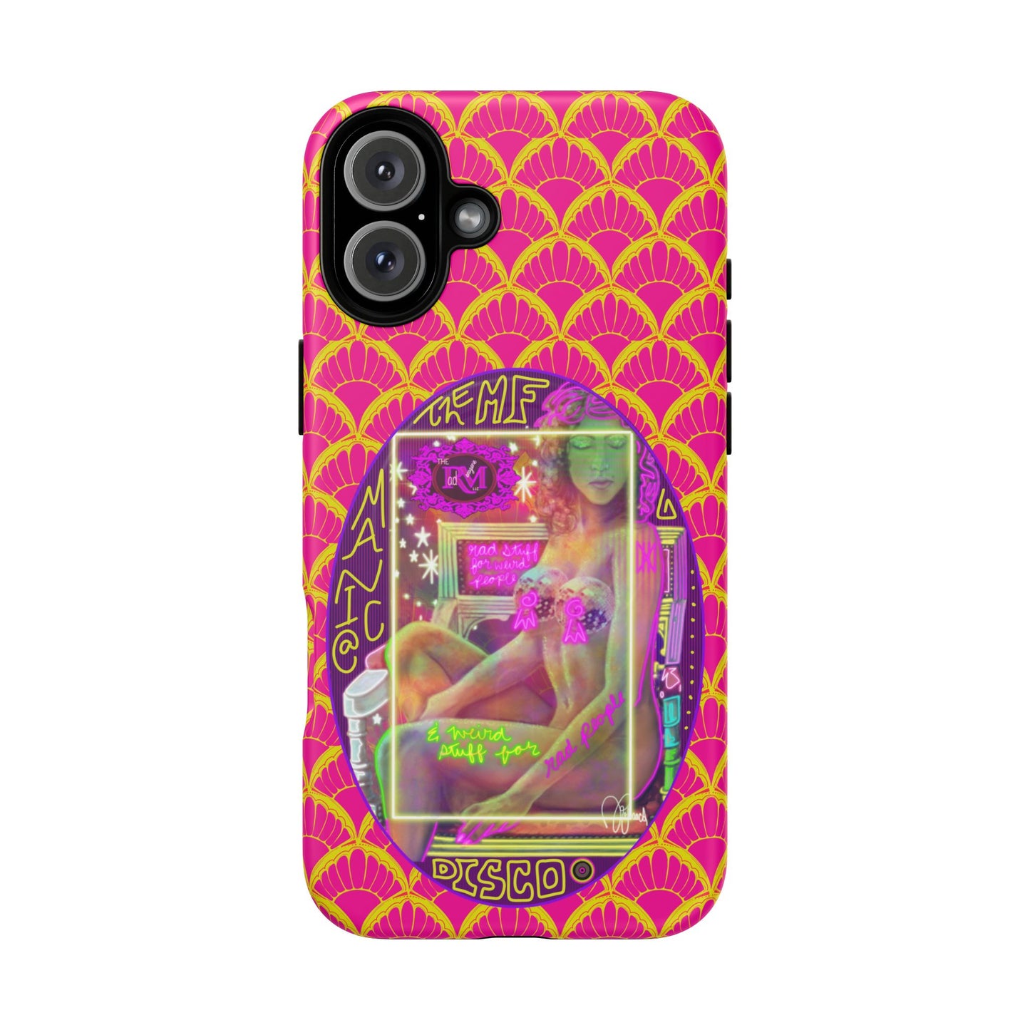 MANIC & DISCO NEON PRINT: Magnetic Tough Phone Case