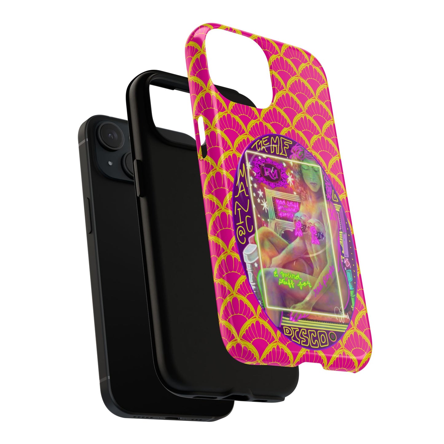 MANIC & DISCO NEON PRINT: Magnetic Tough Phone Case