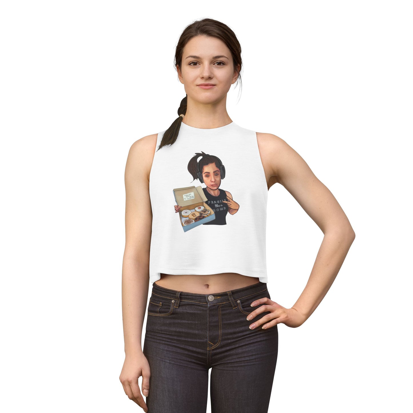DONUTS: Crop Top Muscle Tank