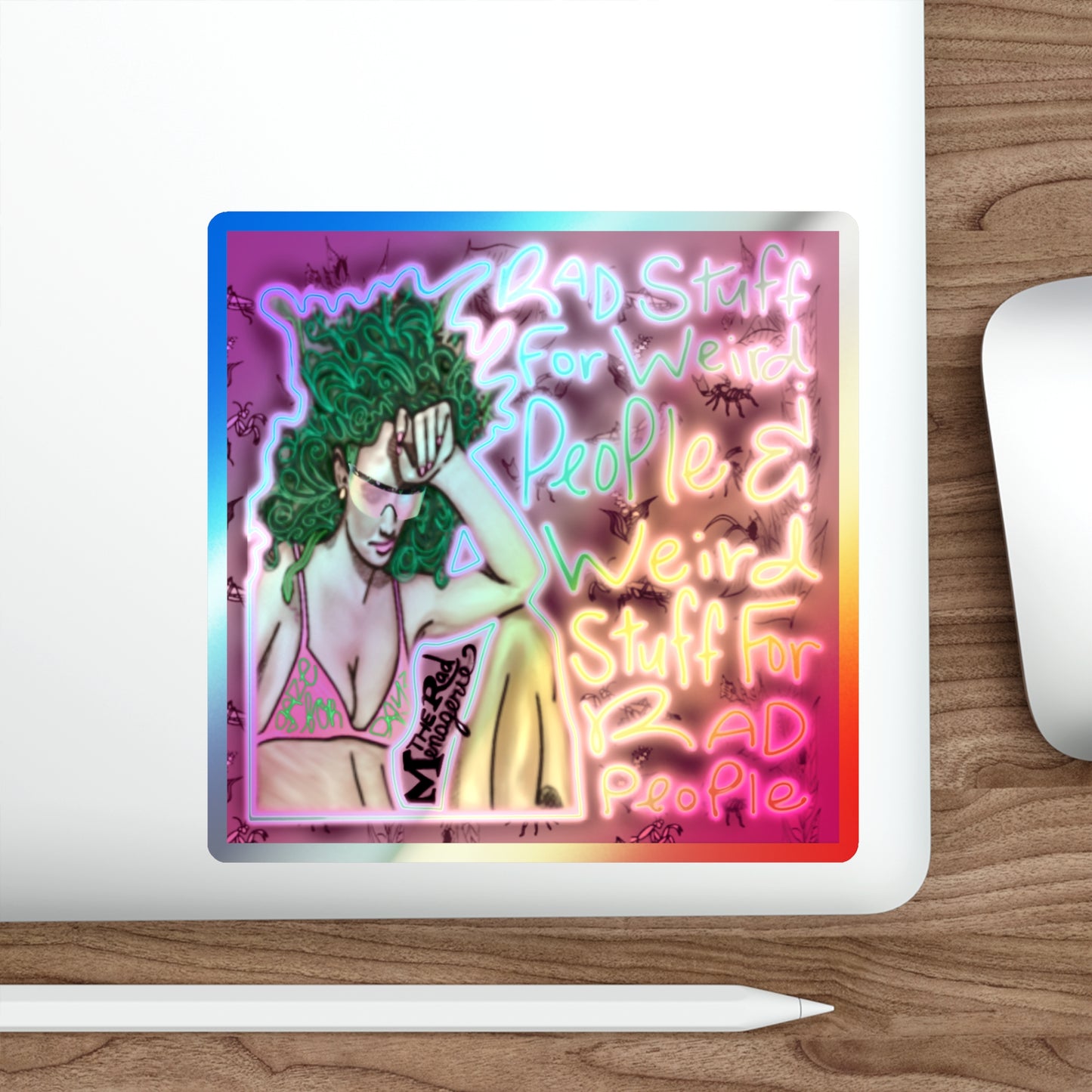 RAD STUFF: Holographic Die-Cut Sticker