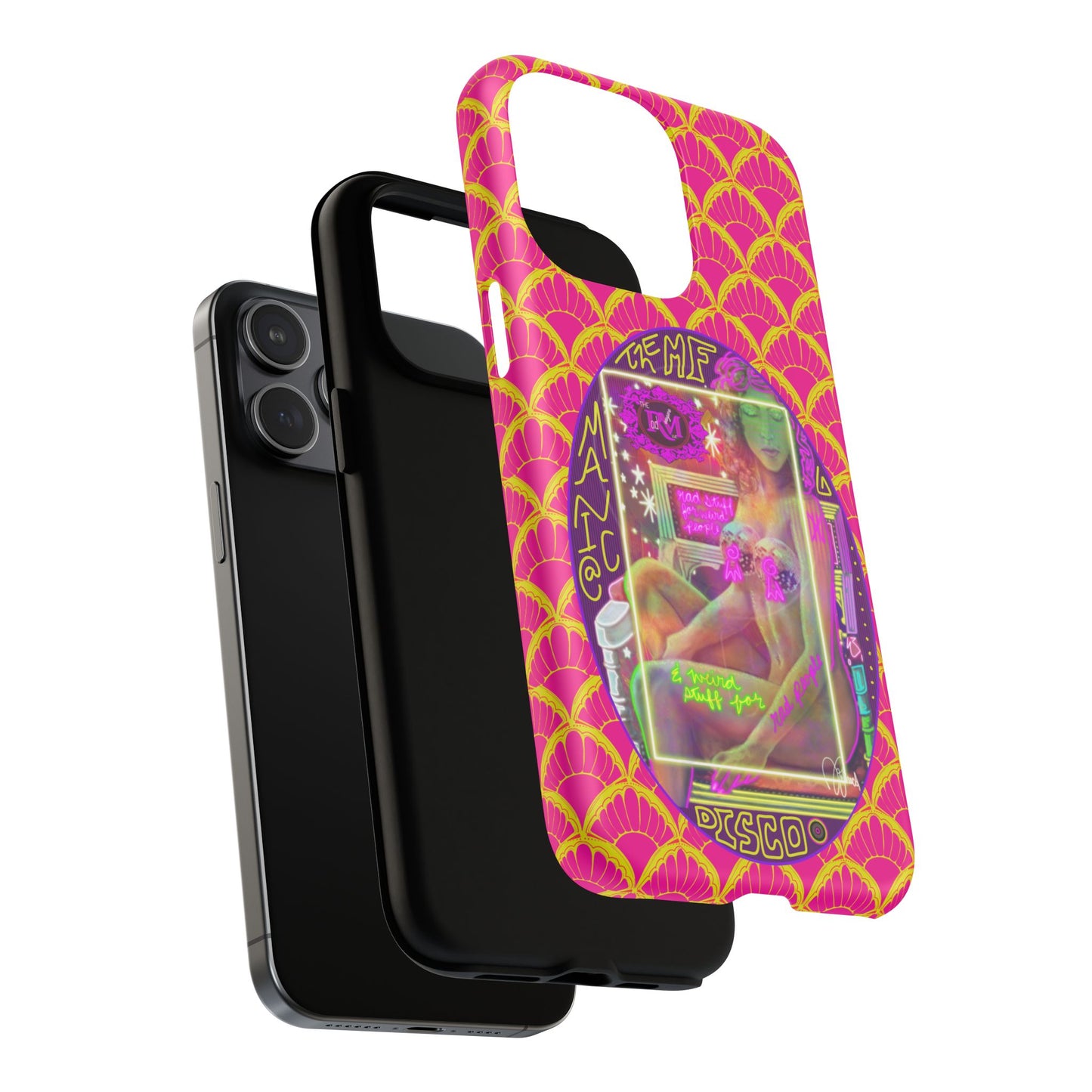 MANIC & DISCO NEON PRINT: Magnetic Tough Phone Case