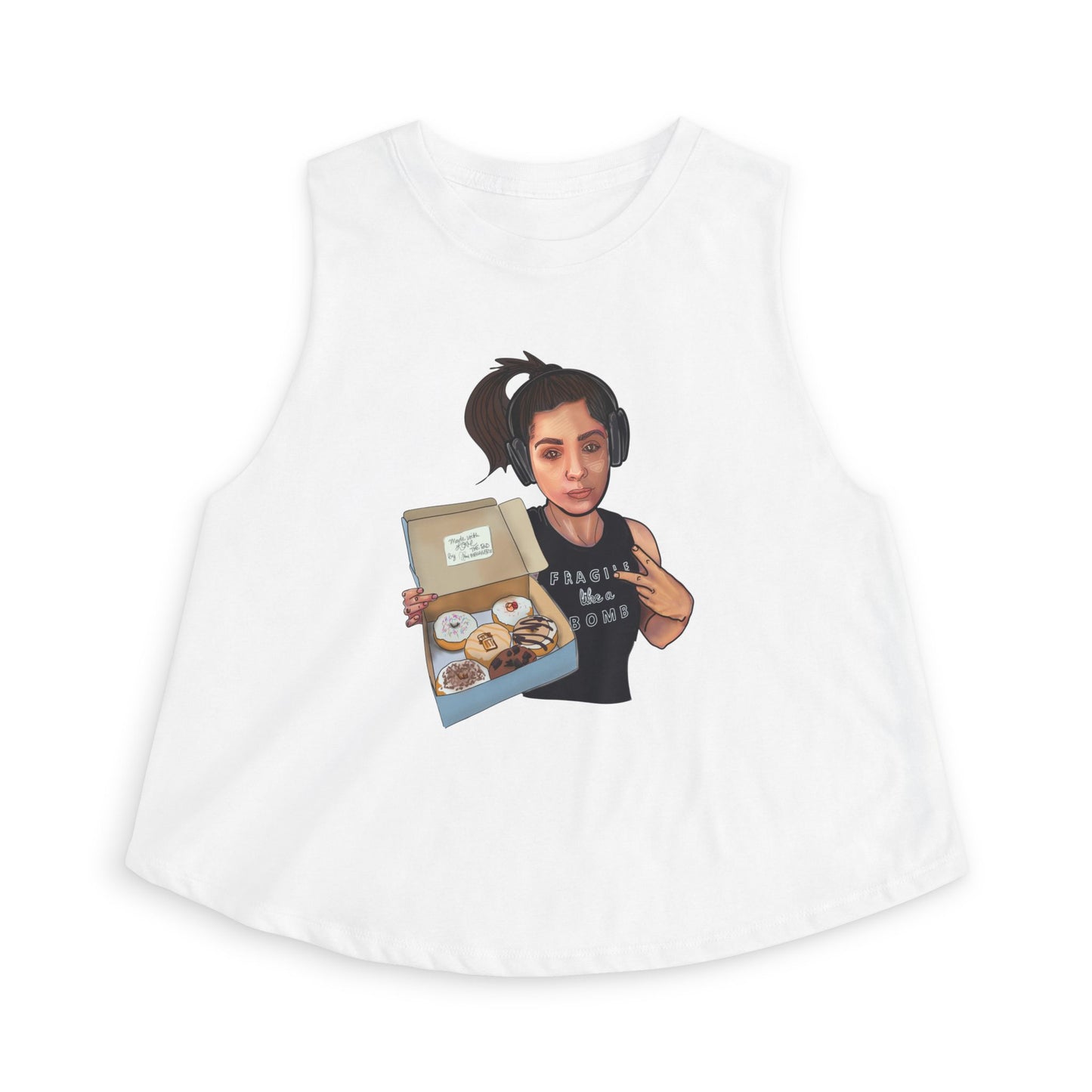 DONUTS: Crop Top Muscle Tank