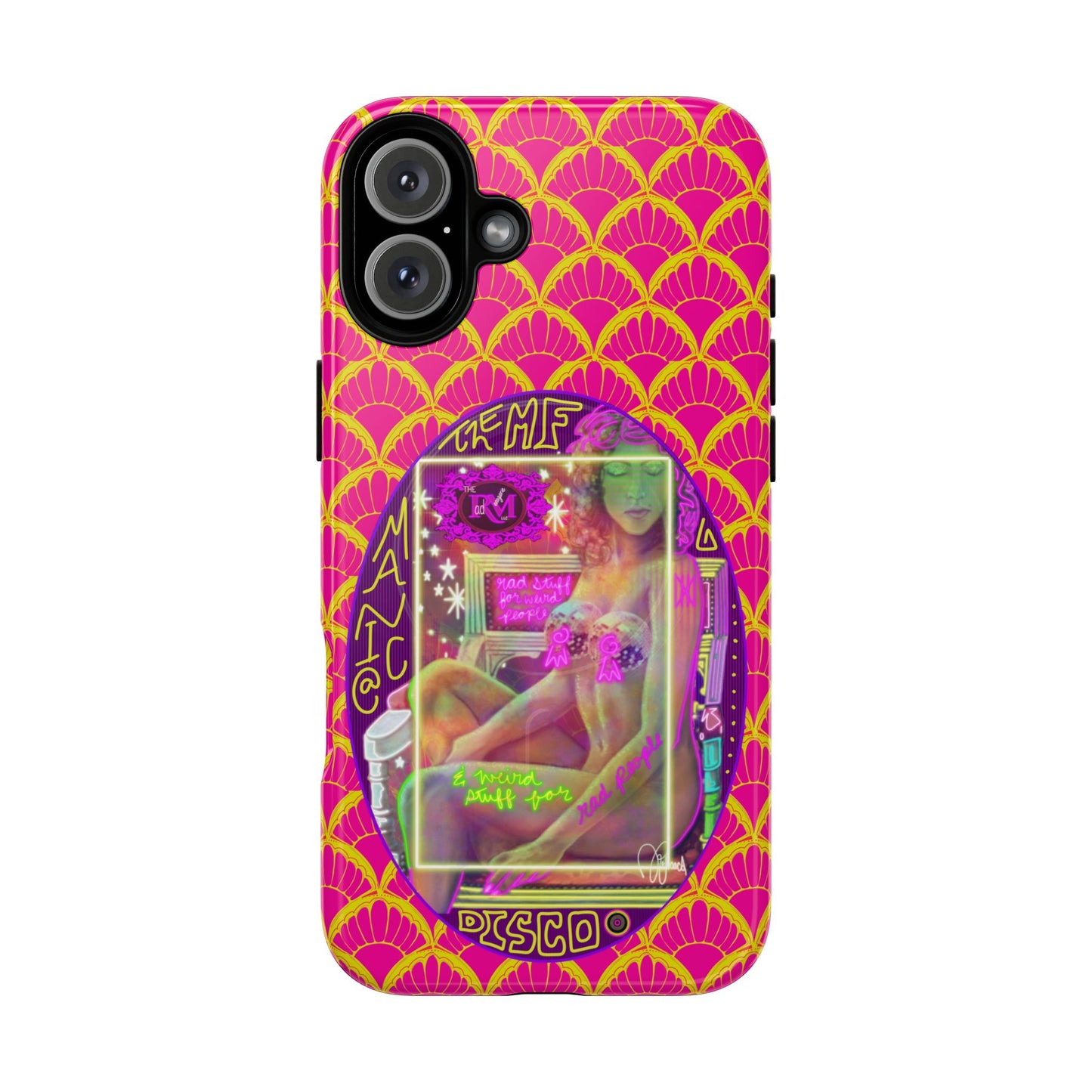 MANIC & DISCO NEON PRINT: Magnetic Tough Phone Case