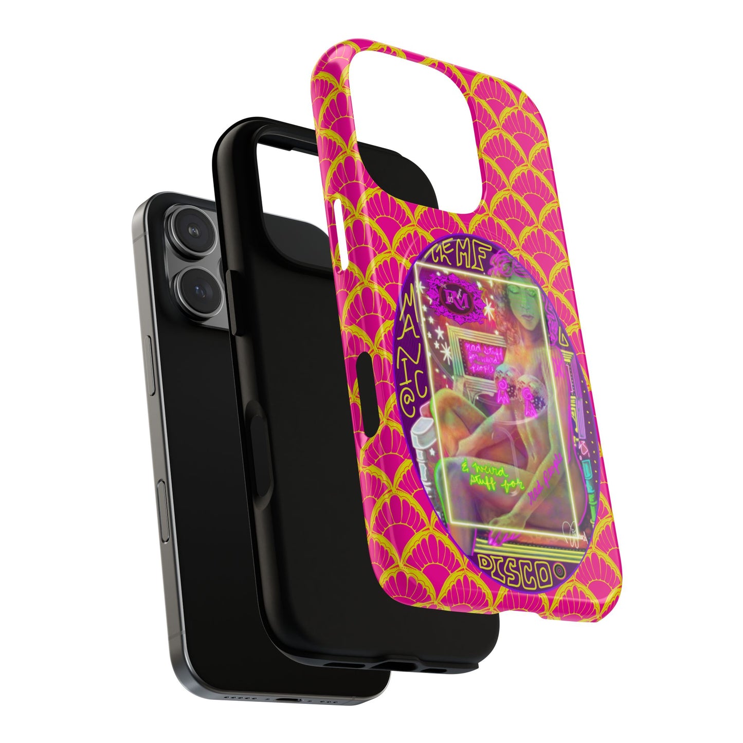 MANIC & DISCO NEON PRINT: Magnetic Tough Phone Case