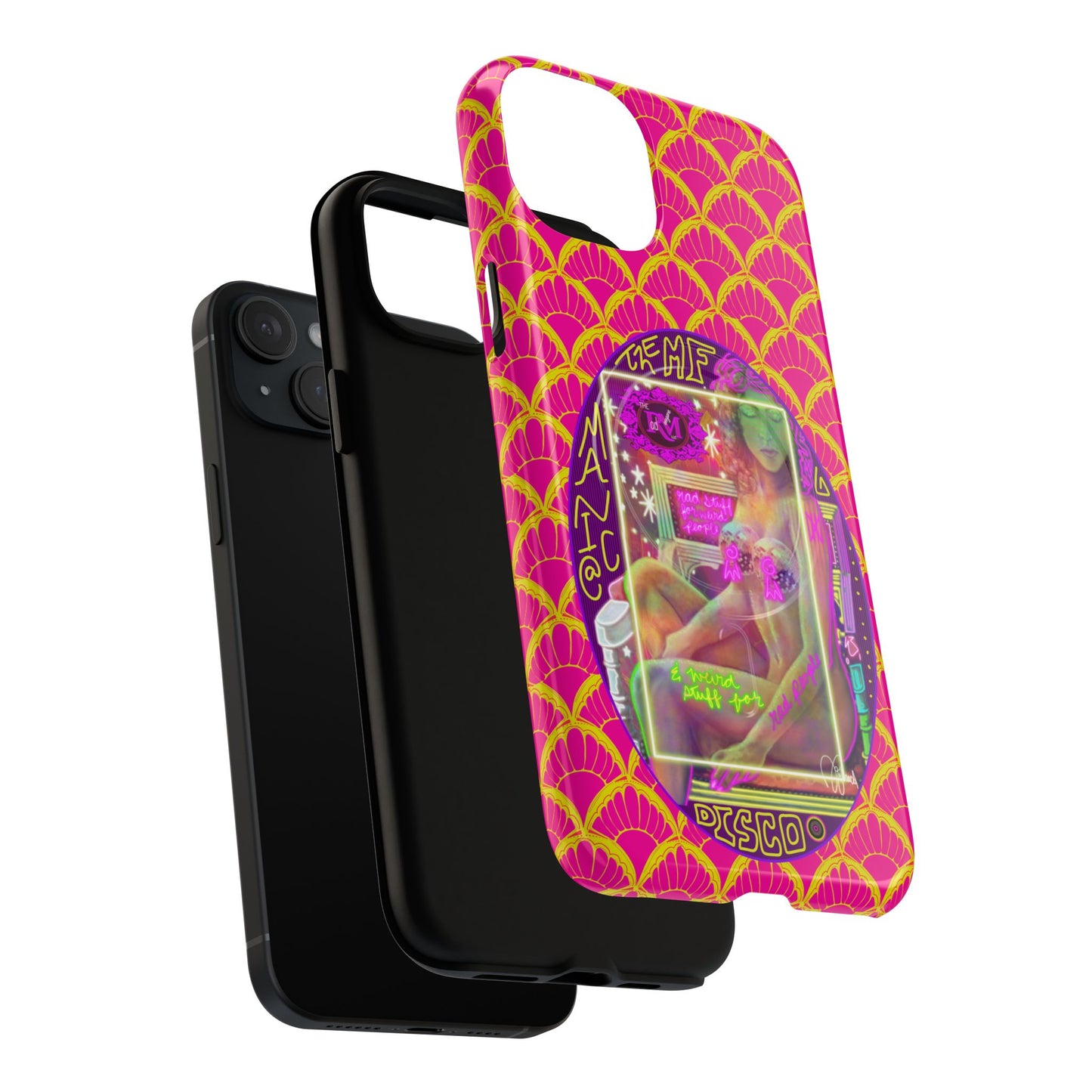 MANIC & DISCO NEON PRINT: Magnetic Tough Phone Case