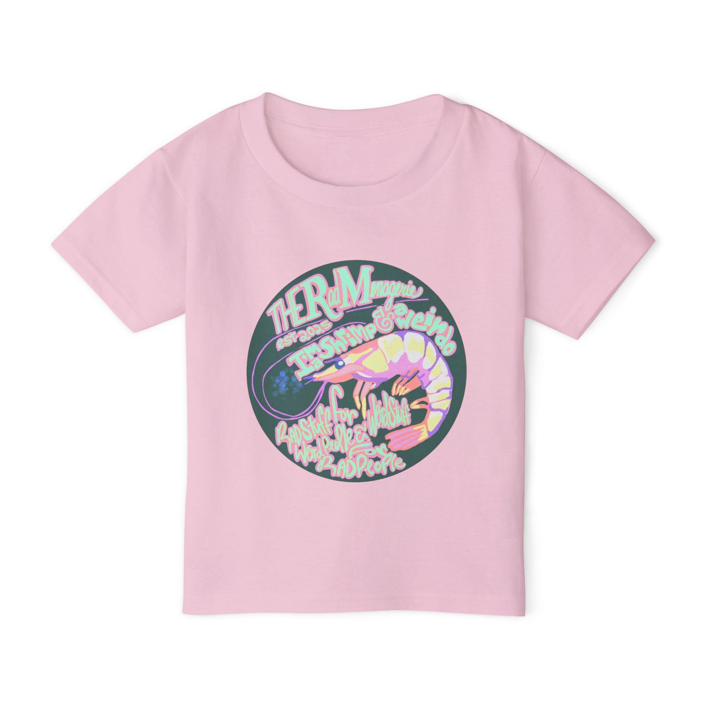 Colorful Shrimp Toddler T-shirt - Cute Marine Art Shirt, Kid's Summer Outfit, Gift for Ocean Lovers, Beach Day Apparel