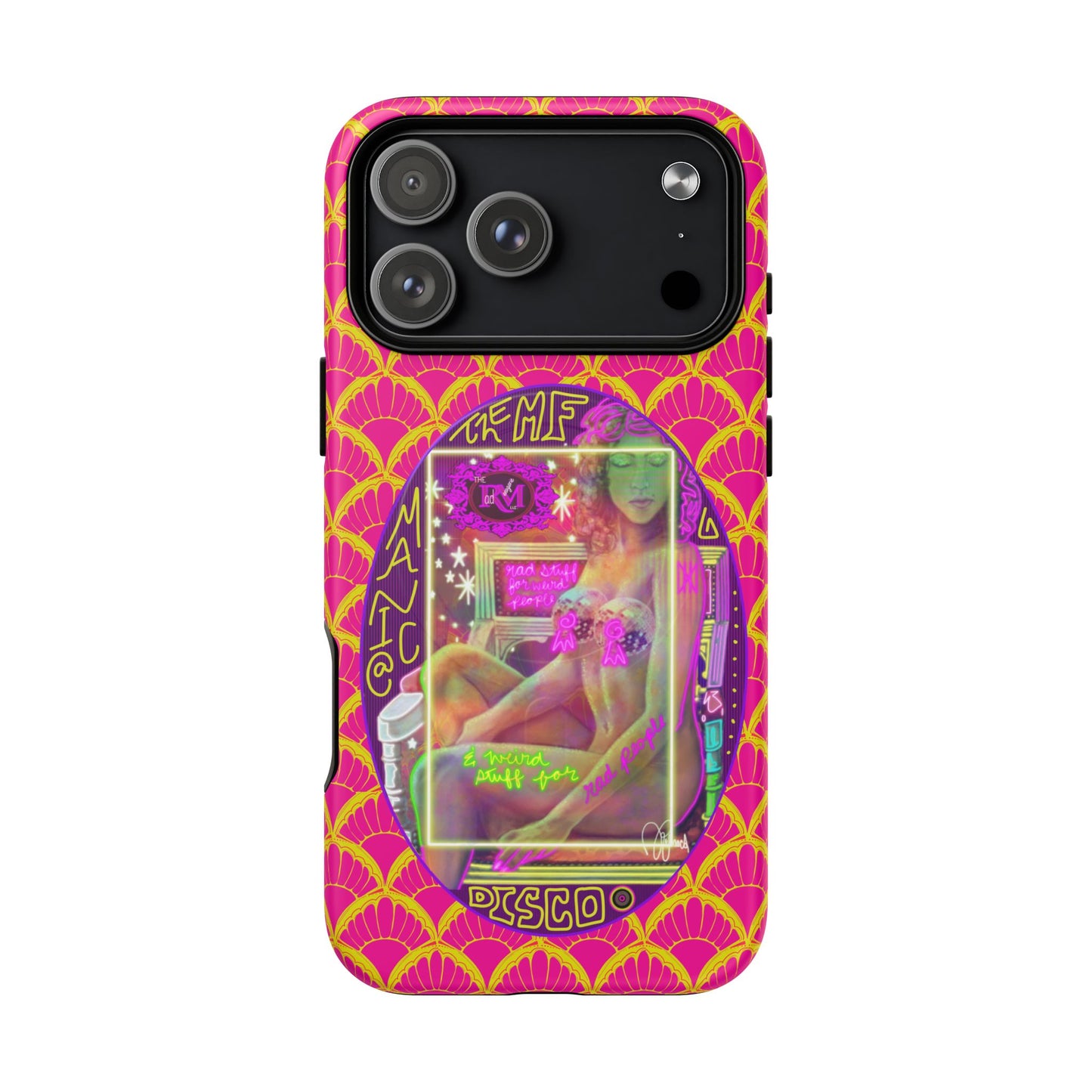 MANIC & DISCO NEON PRINT: Magnetic Tough Phone Case