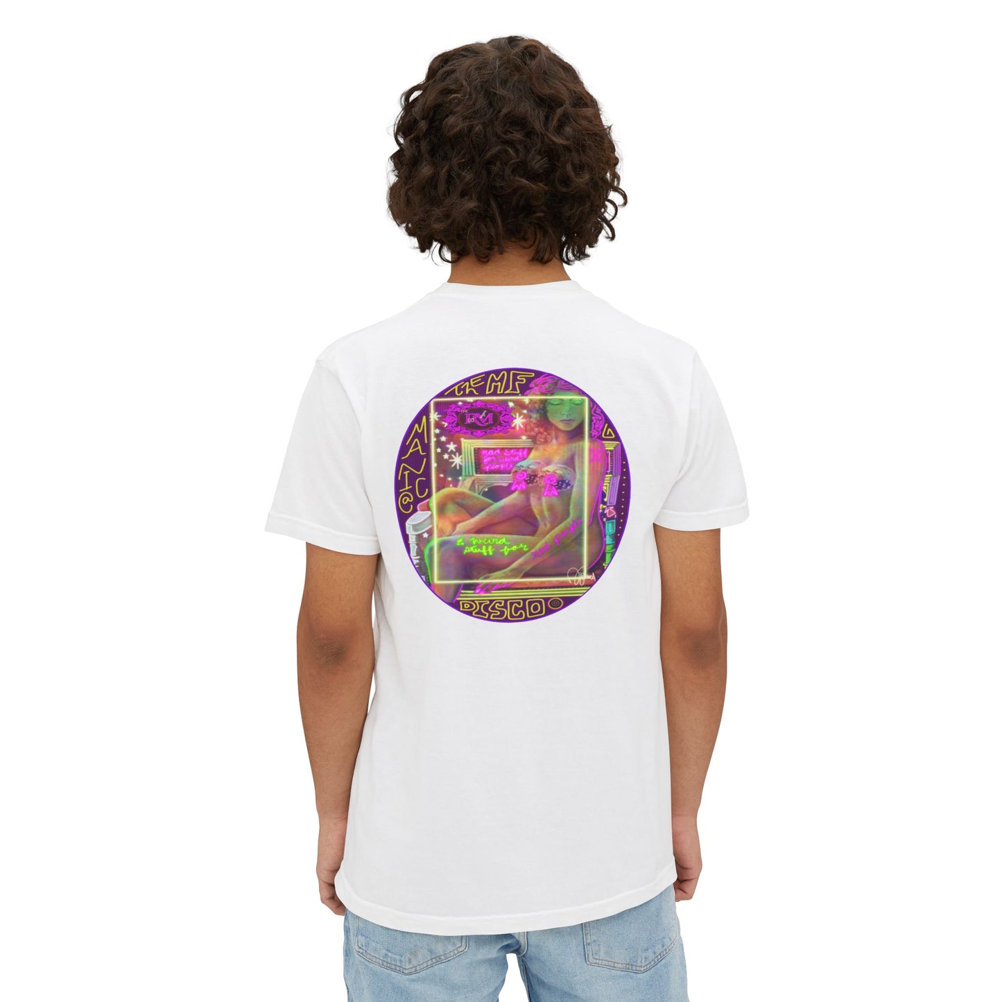 MANIC & DISCO LOGO: Unisex Pocket T-Shirt