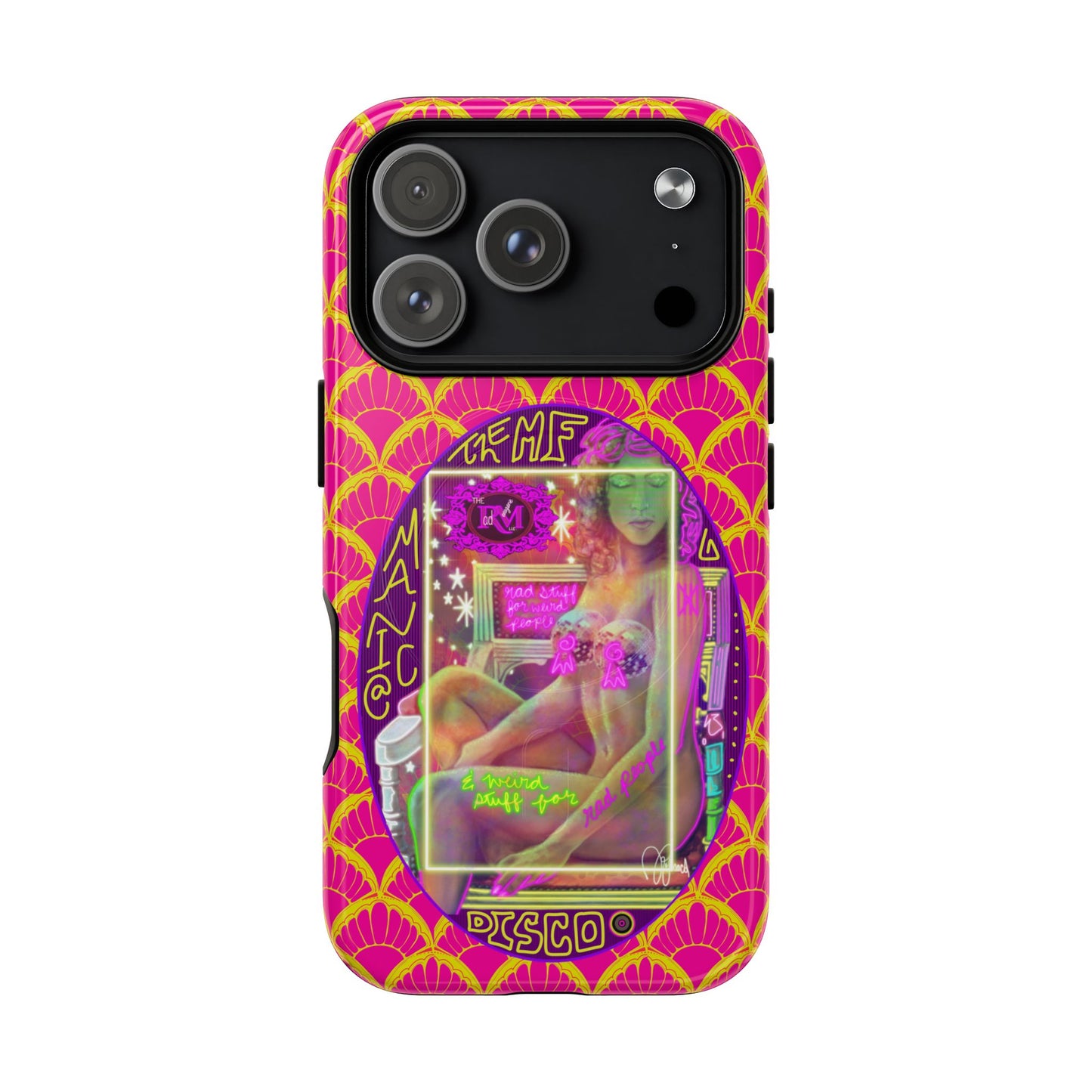 MANIC & DISCO NEON PRINT: Magnetic Tough Phone Case