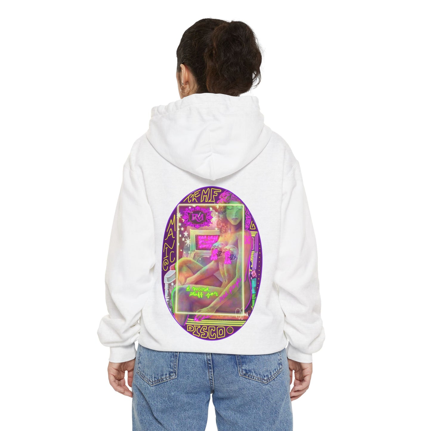 MANIC & DISCO LOGO: Garment-Dyed Unisex Hoodie