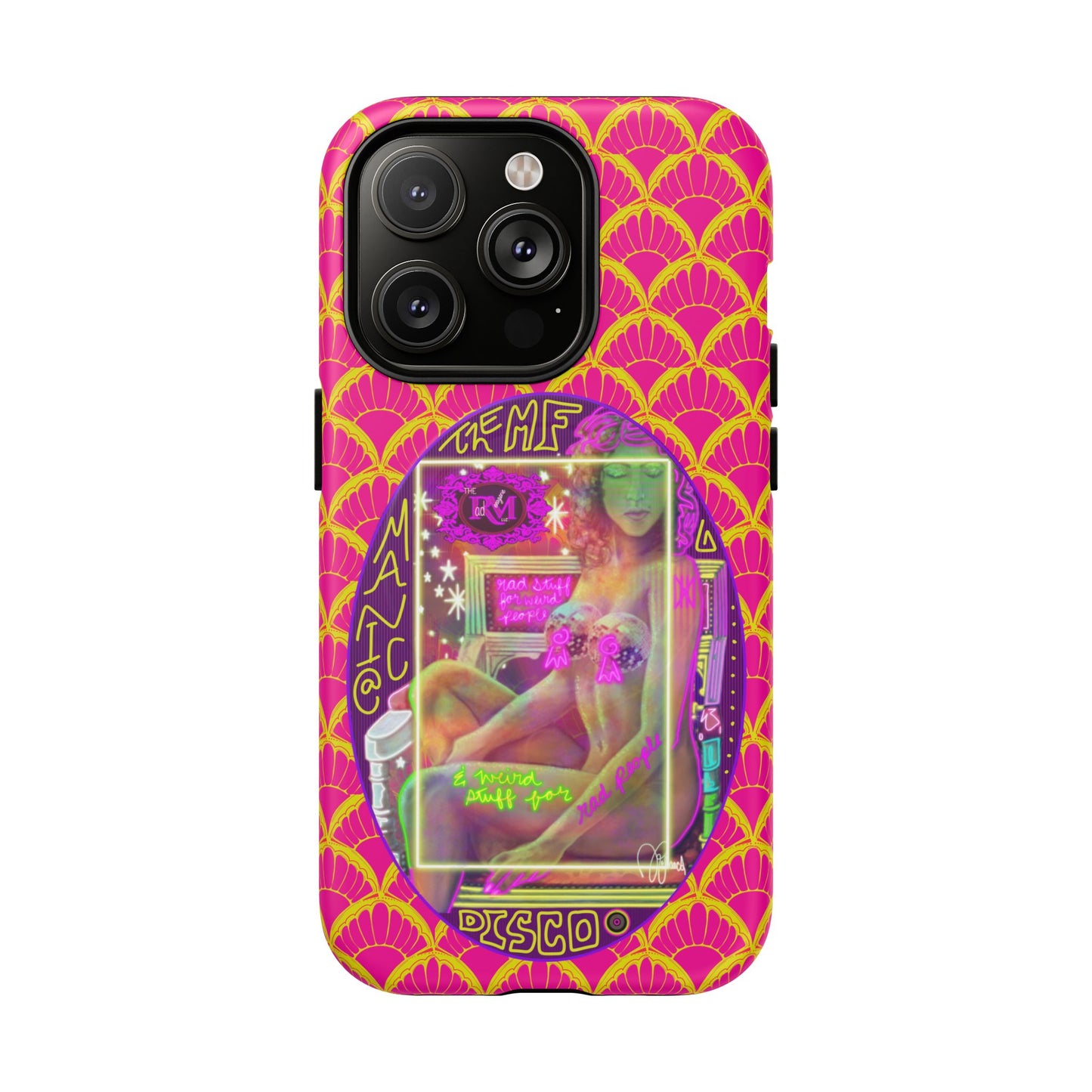 MANIC & DISCO NEON PRINT: Magnetic Tough Phone Case