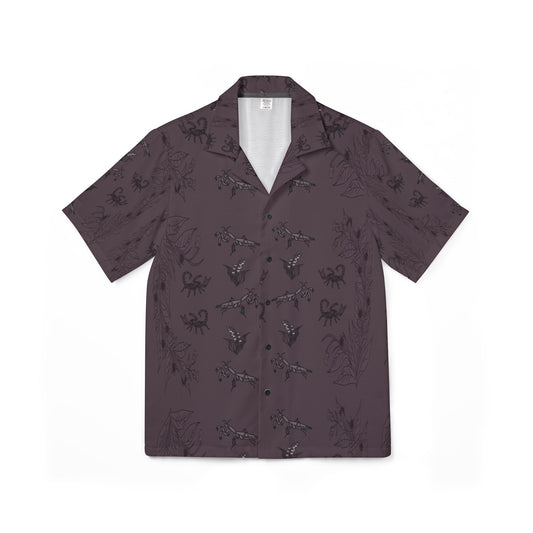 SCORPION & MANTIS PRINT: Men's Tropical Hawaiian Shirt