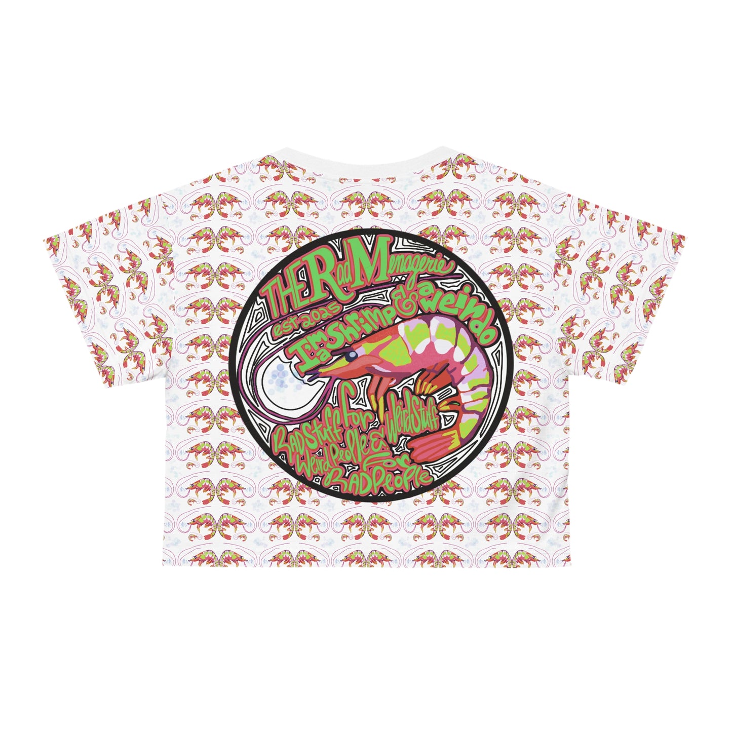 SHRIMP PRINT: Crop Tee