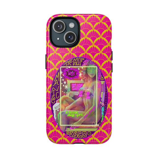 MANIC & DISCO NEON PRINT: Magnetic Tough Phone Case
