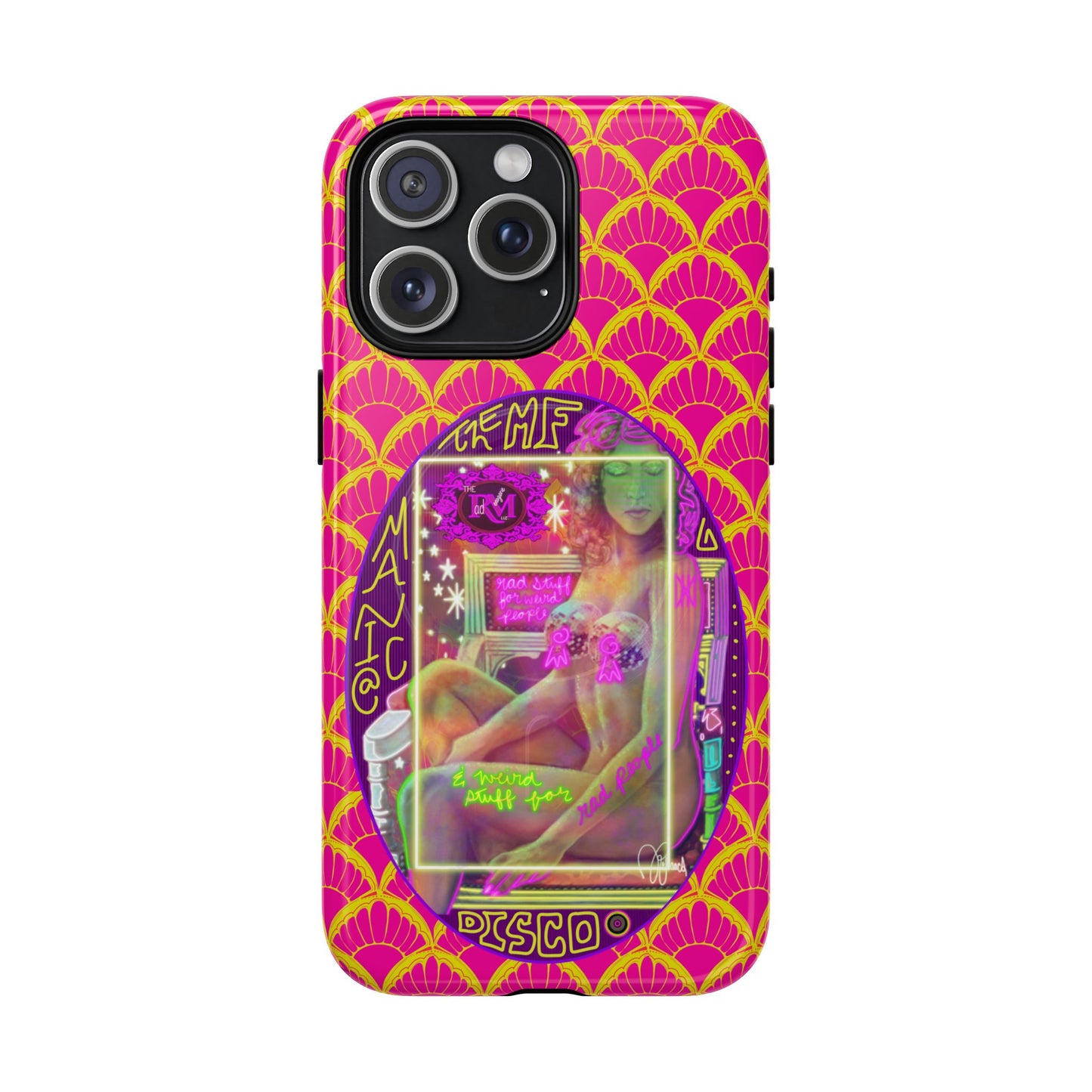 MANIC & DISCO NEON PRINT: Magnetic Tough Phone Case