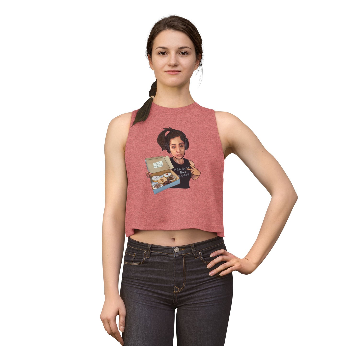 DONUTS: Crop Top Muscle Tank
