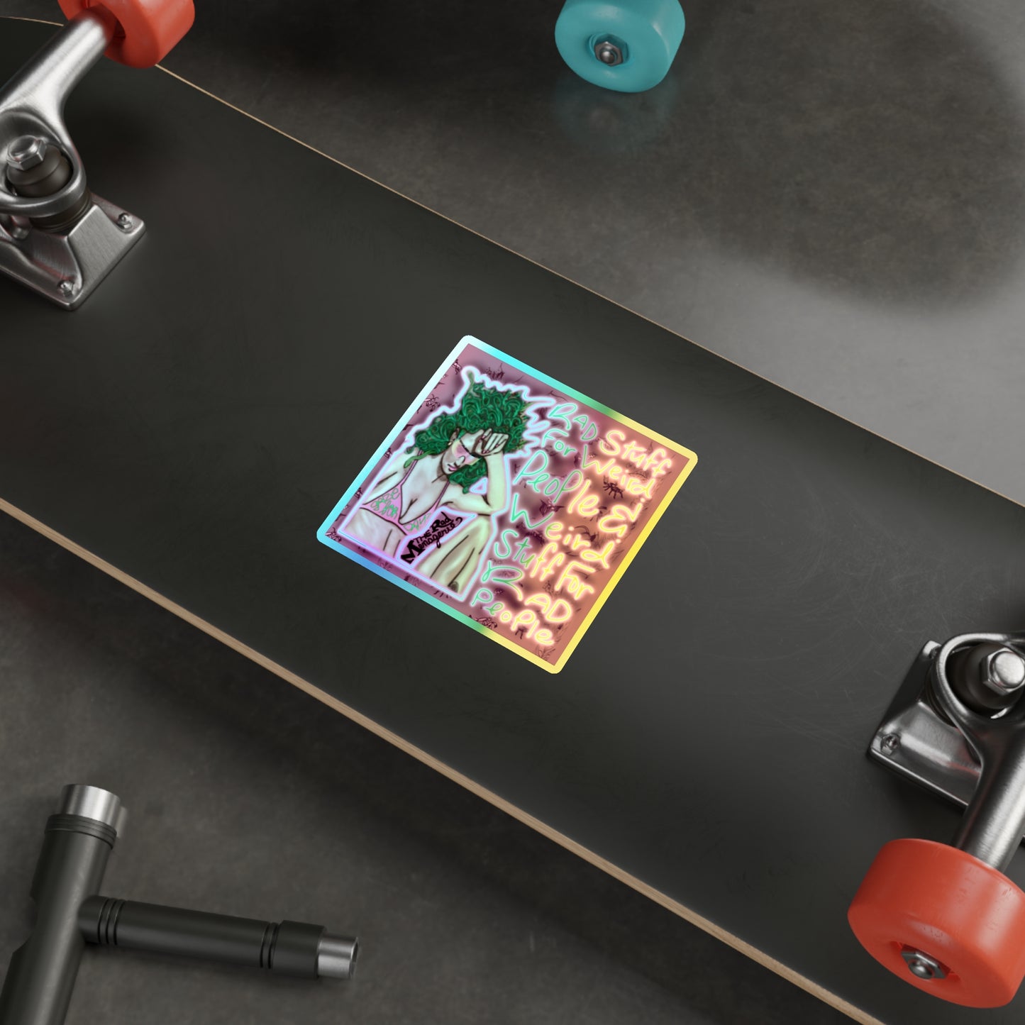 RAD STUFF: Holographic Die-Cut Sticker