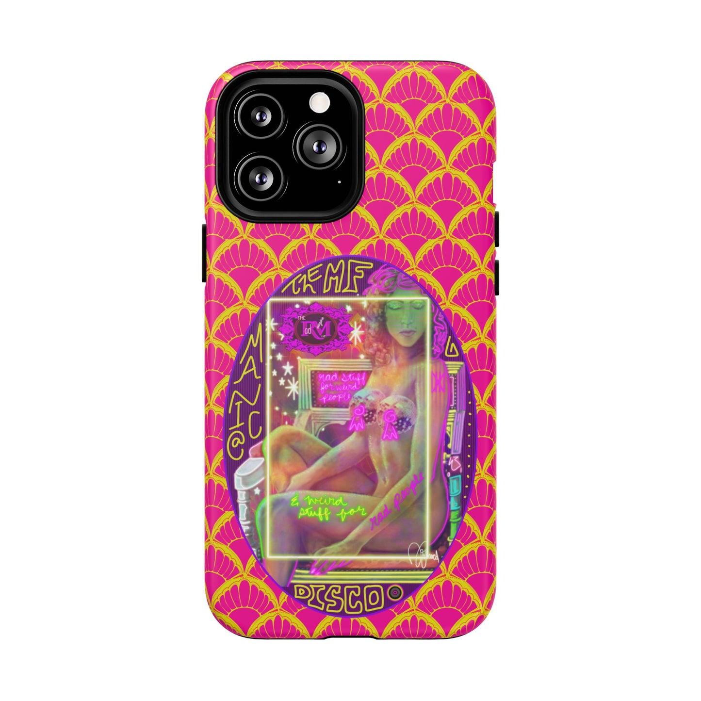 MANIC & DISCO NEON PRINT: Magnetic Tough Phone Case