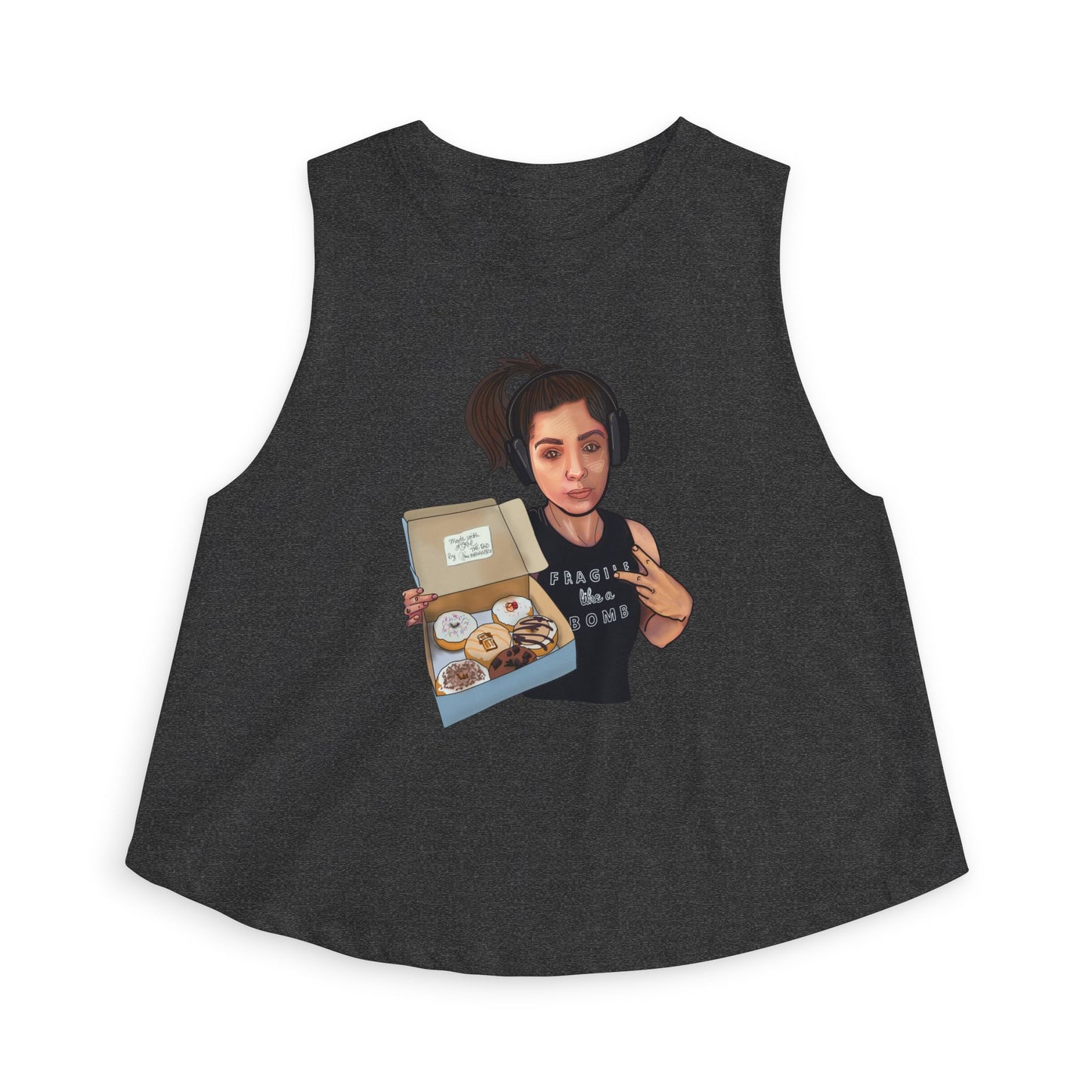 DONUTS: Crop Top Muscle Tank