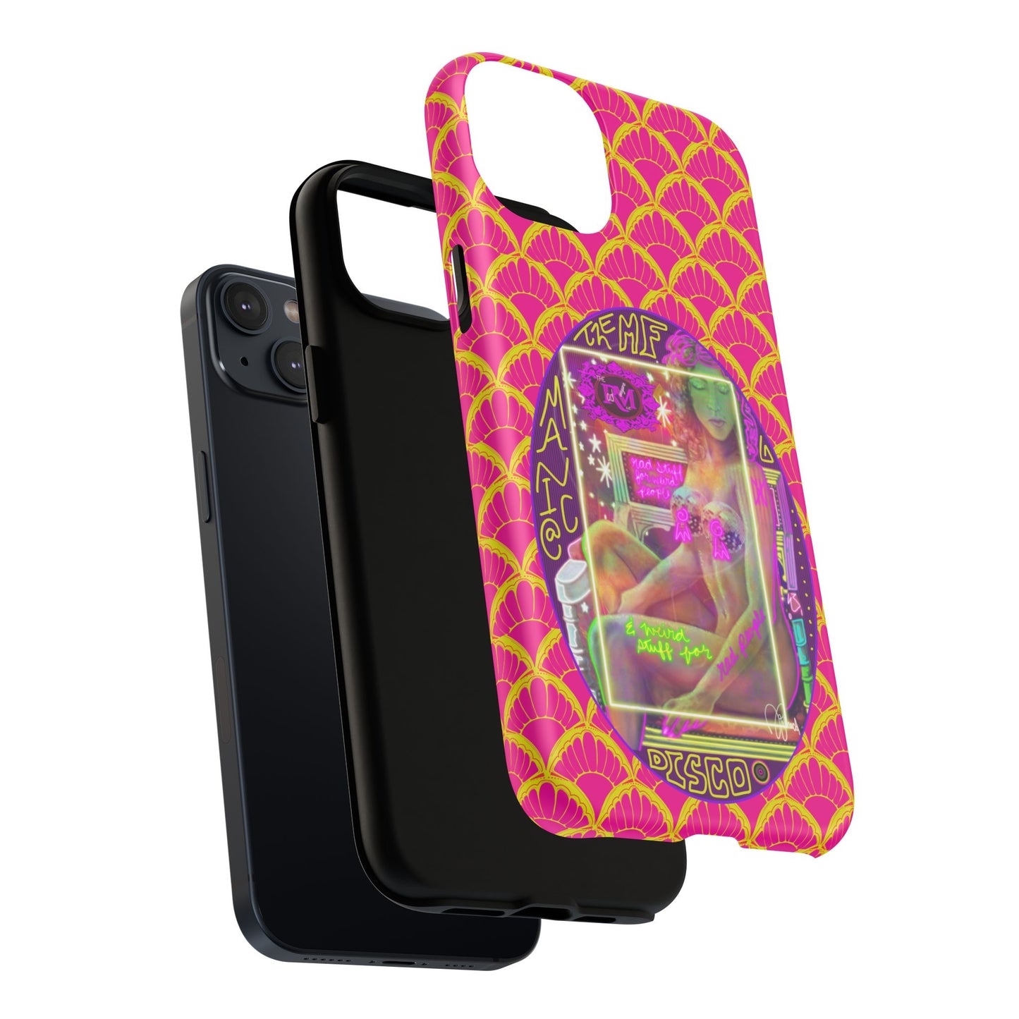 MANIC & DISCO NEON PRINT: Magnetic Tough Phone Case